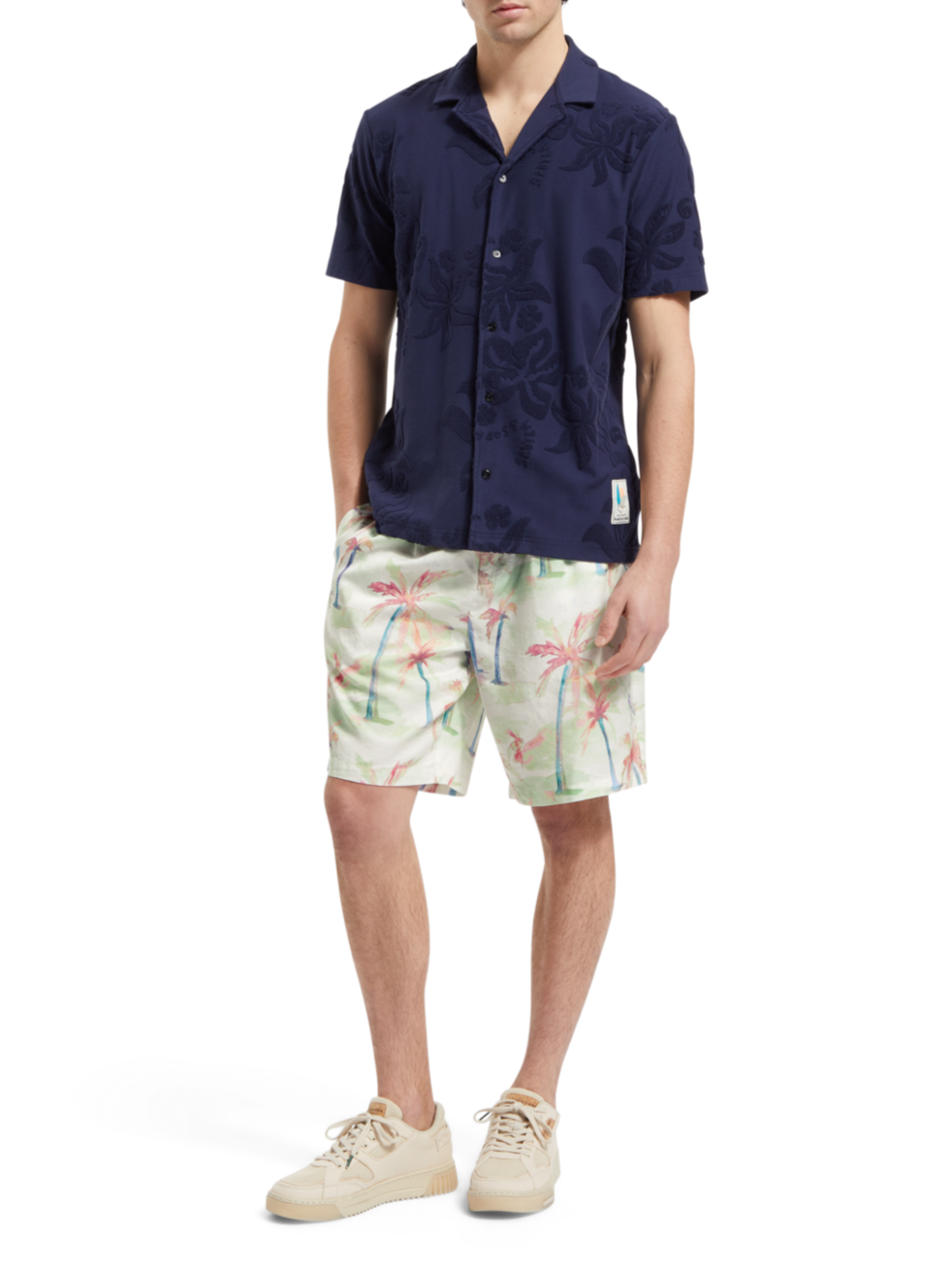 TWILT - PRINTED PLEATED BERMUDA SHORTS