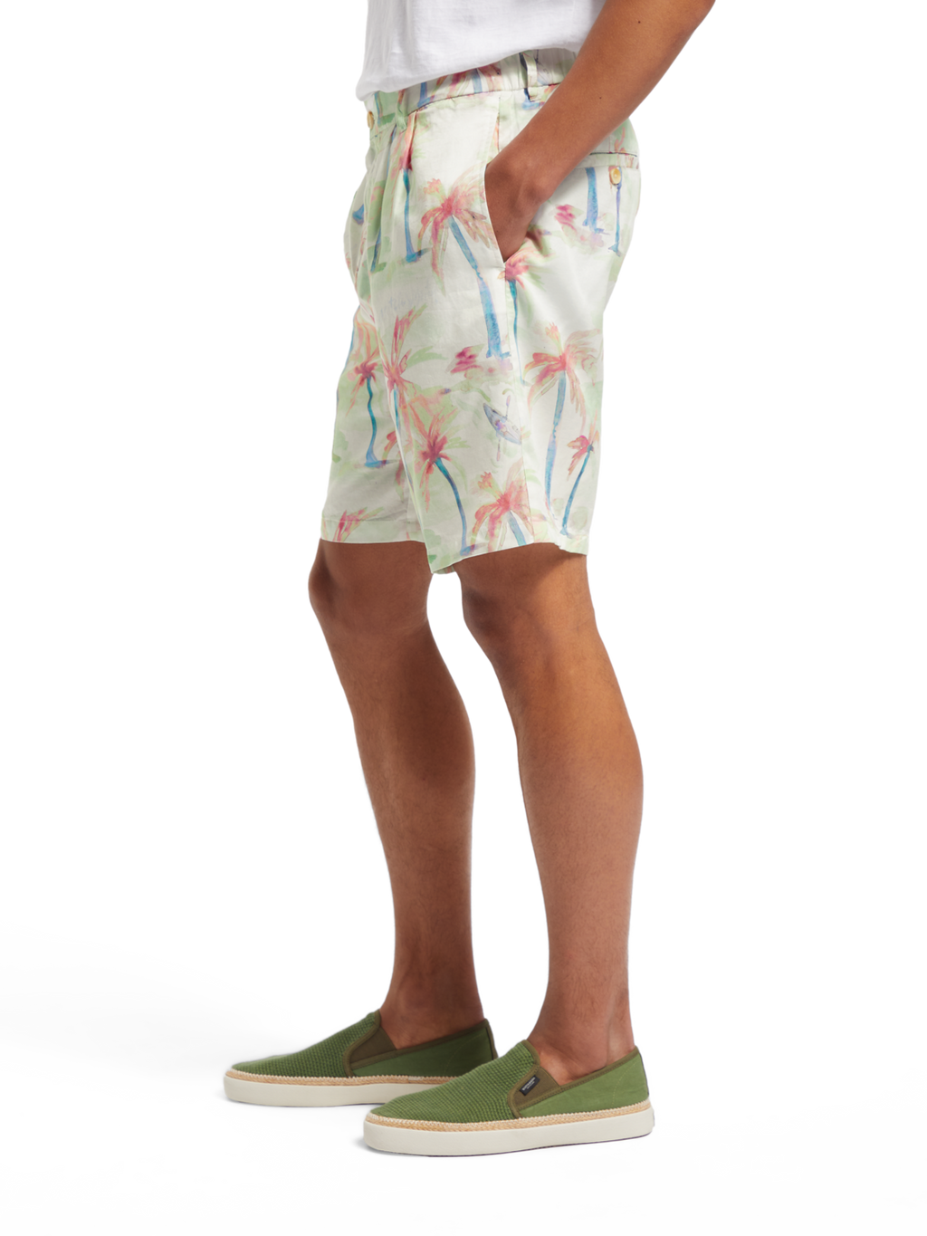 TWILT - PRINTED PLEATED BERMUDA SHORTS