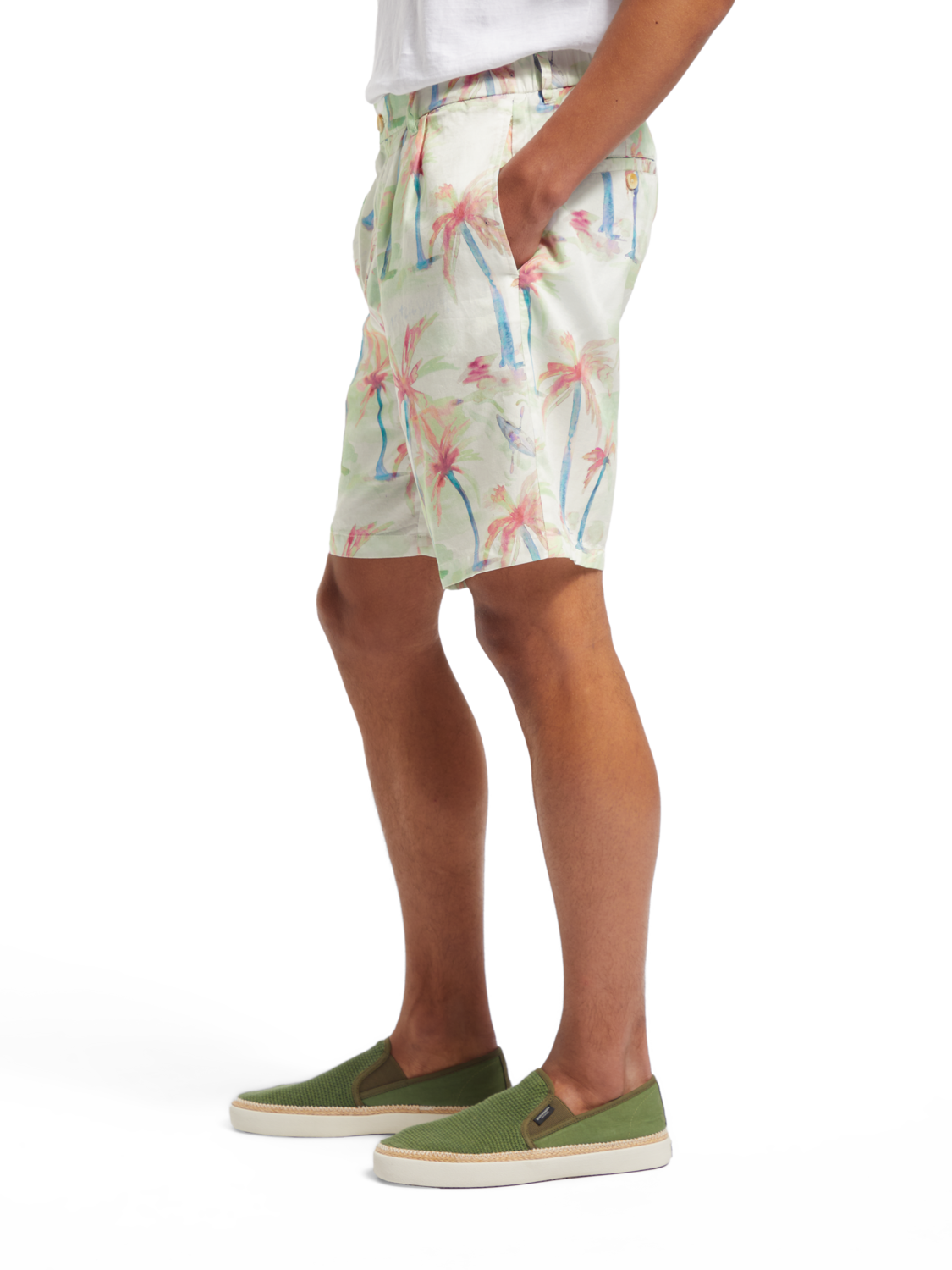 TWILT - PRINTED PLEATED BERMUDA SHORTS
