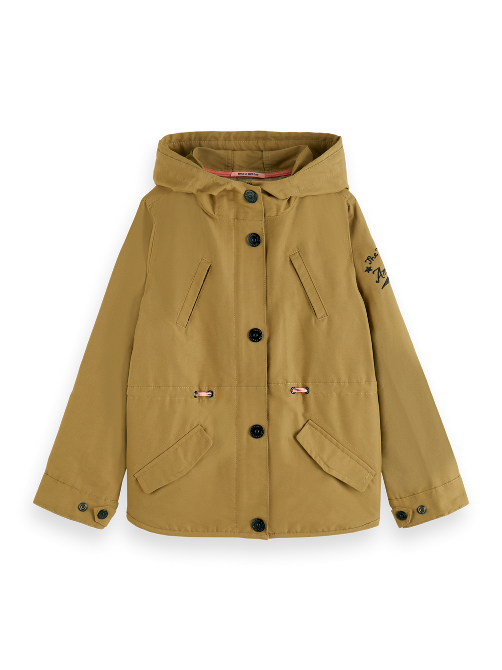 Girls HOODED ZIP-THRU COTTON PARKA