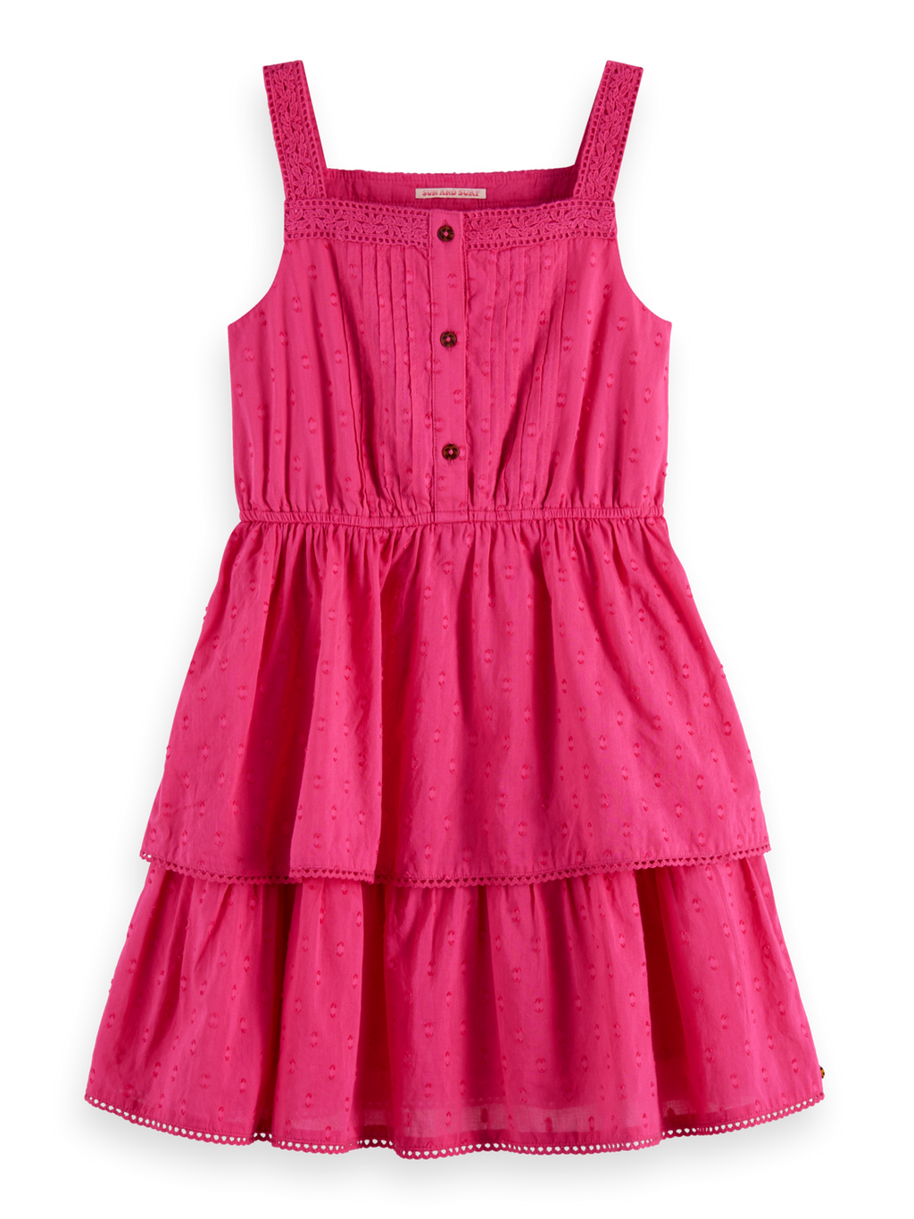 SLEEVELESS CLIP JACQUARD DRESS