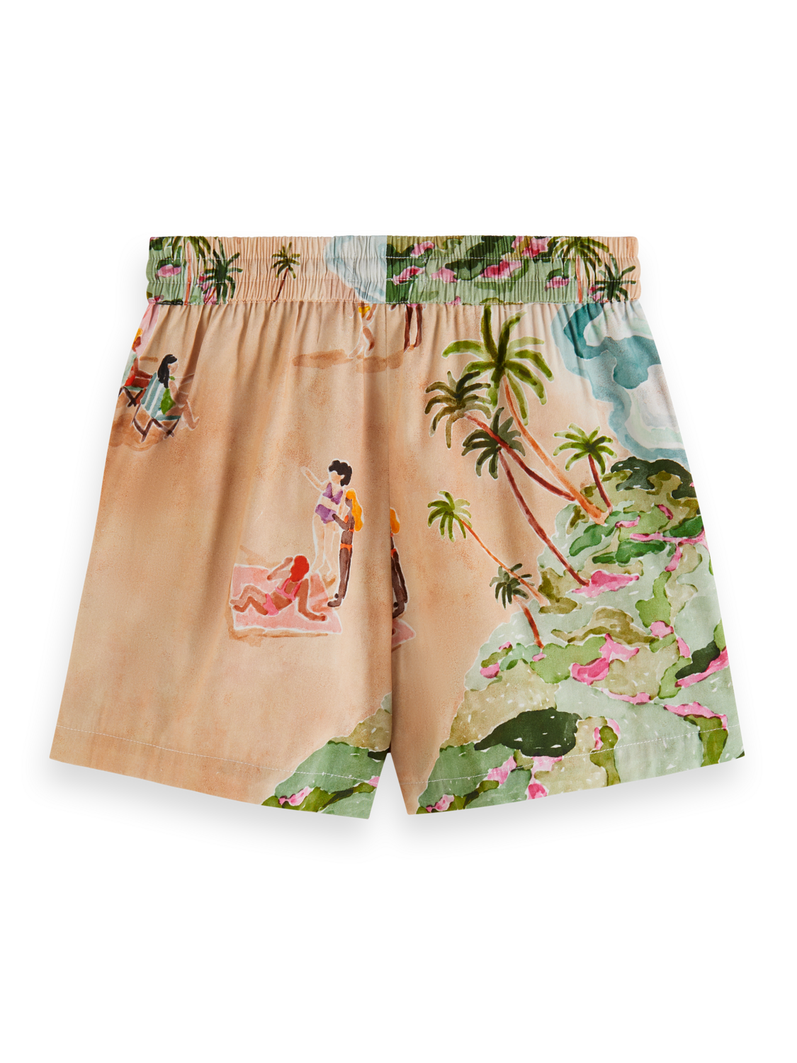 BEACH LIFE PLACED PRINT SHORTS