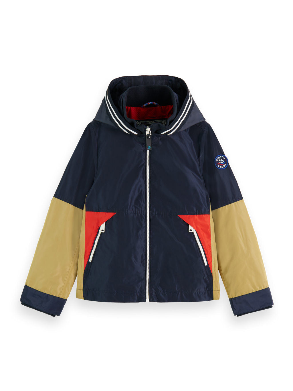 Boys WATER REPELLENT NYLON JACKET WITH DETACHABLE HOOD