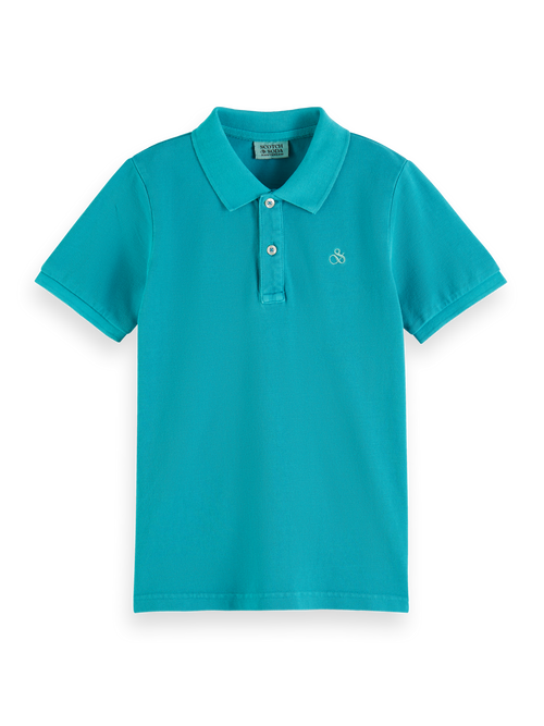 GARMENT-DYED SHORT-SLEEVED PIQUE POLO