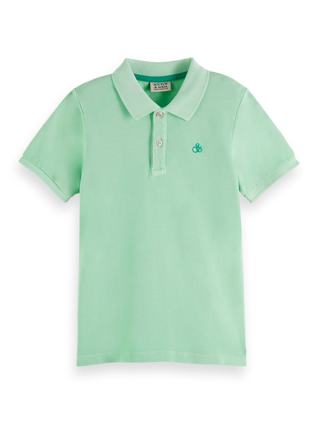 GARMENT-DYED SHORT-SLEEVED PIQUE POLO