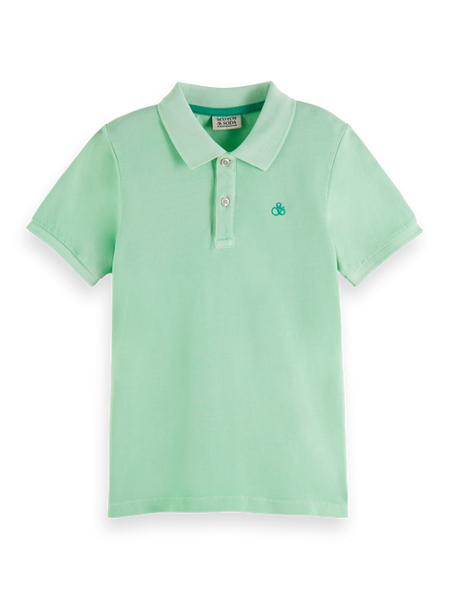 GARMENT-DYED SHORT-SLEEVED PIQUE POLO