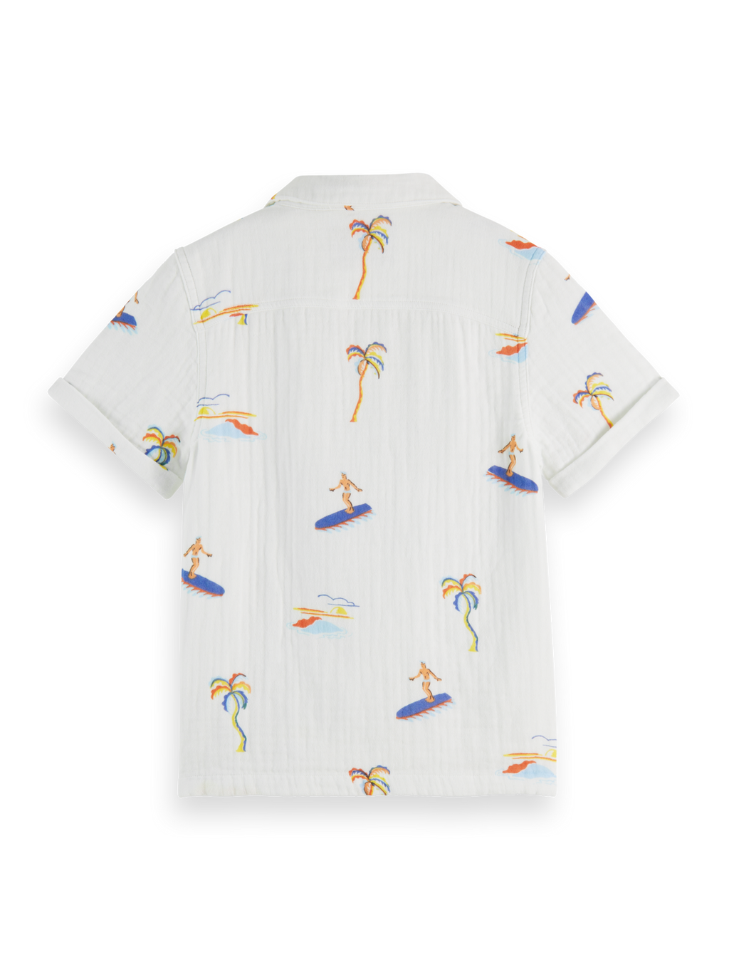 BONDED AND PRINTED RELAXED-FIT SHORT-SLEEVED SHIRT
