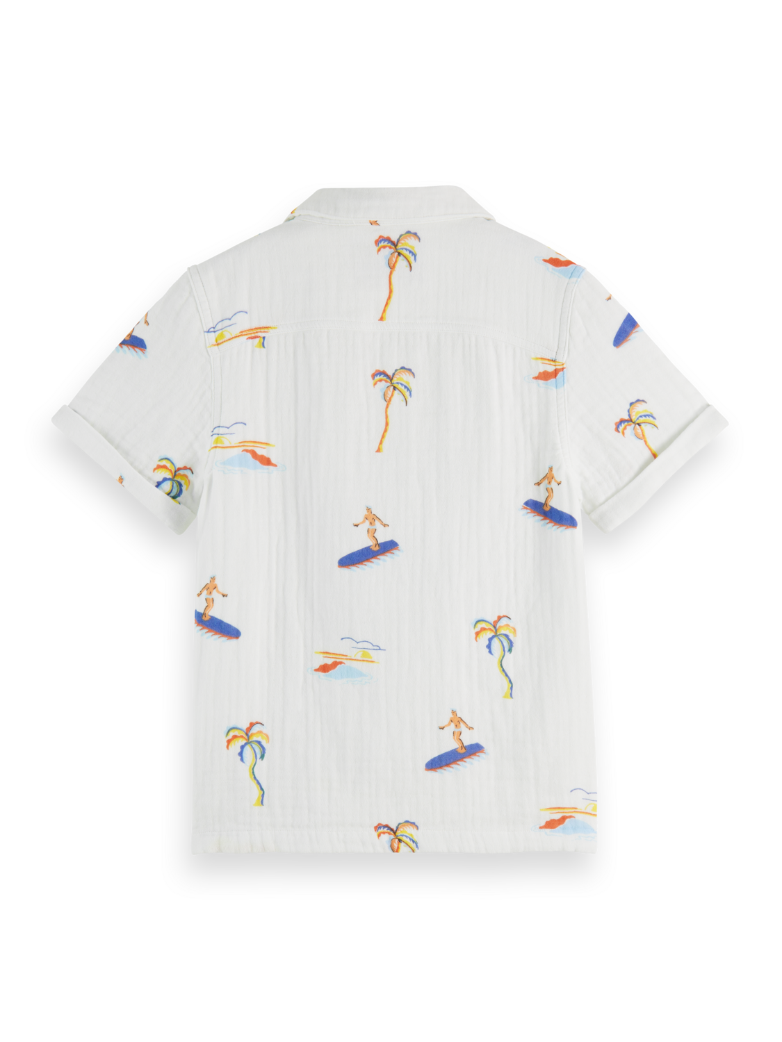 BONDED AND PRINTED RELAXED-FIT SHORT-SLEEVED SHIRT