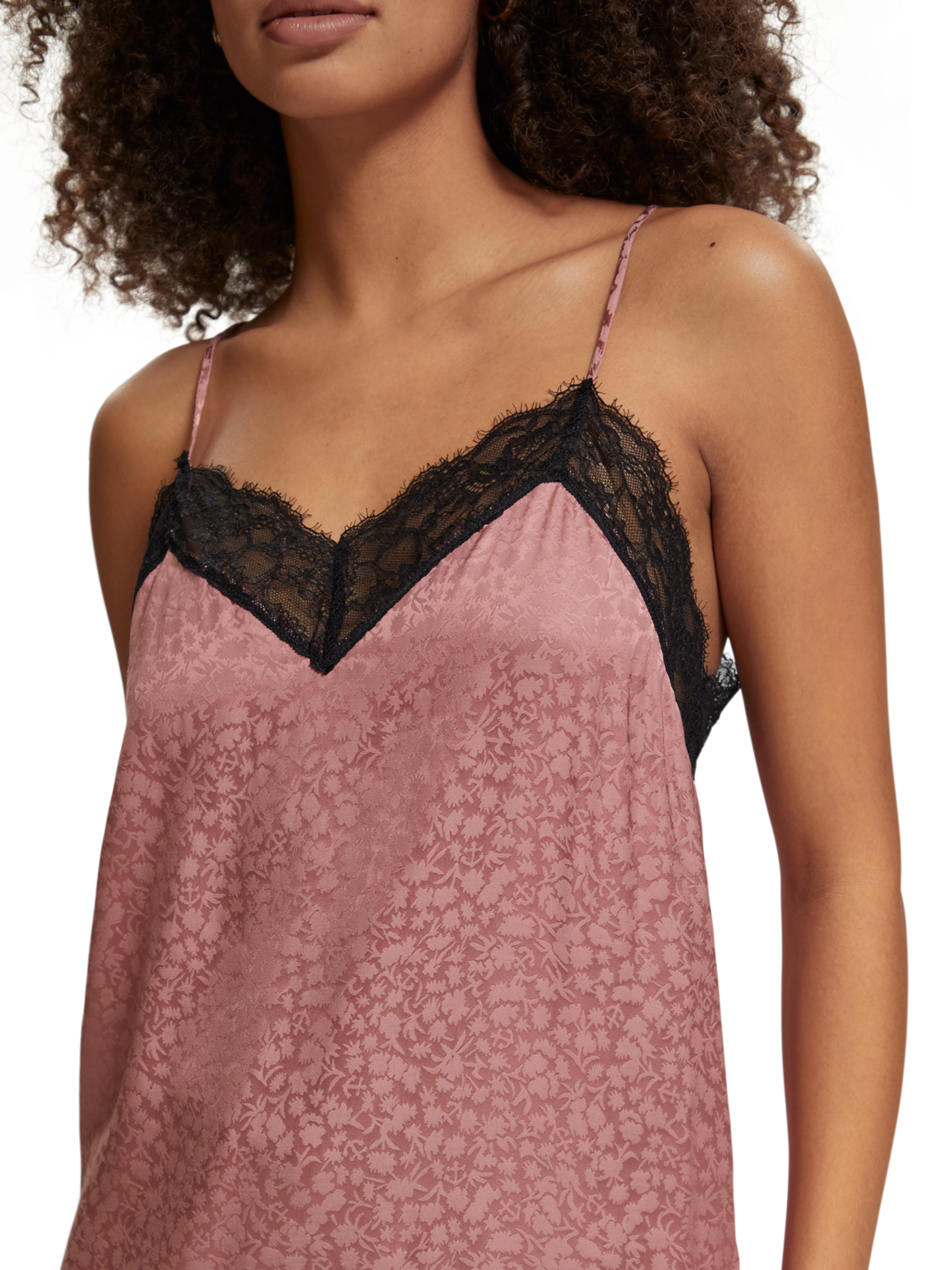 CAMISOLE WITH BLACK LACE DETAIL