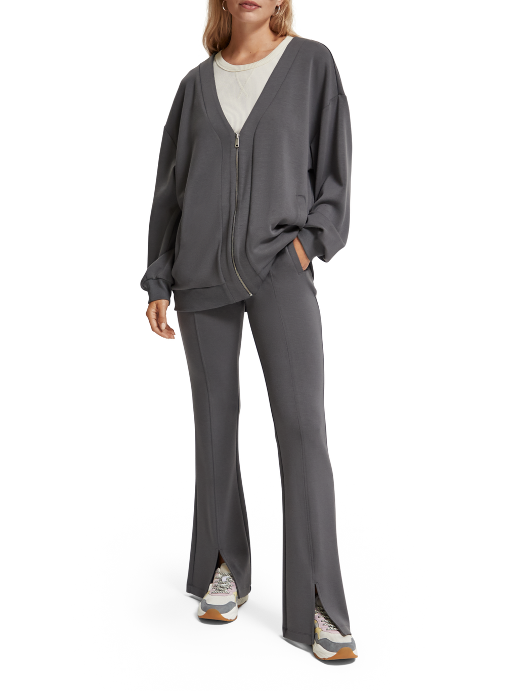 OVERSIZED JERSEY BOMBER JACKET