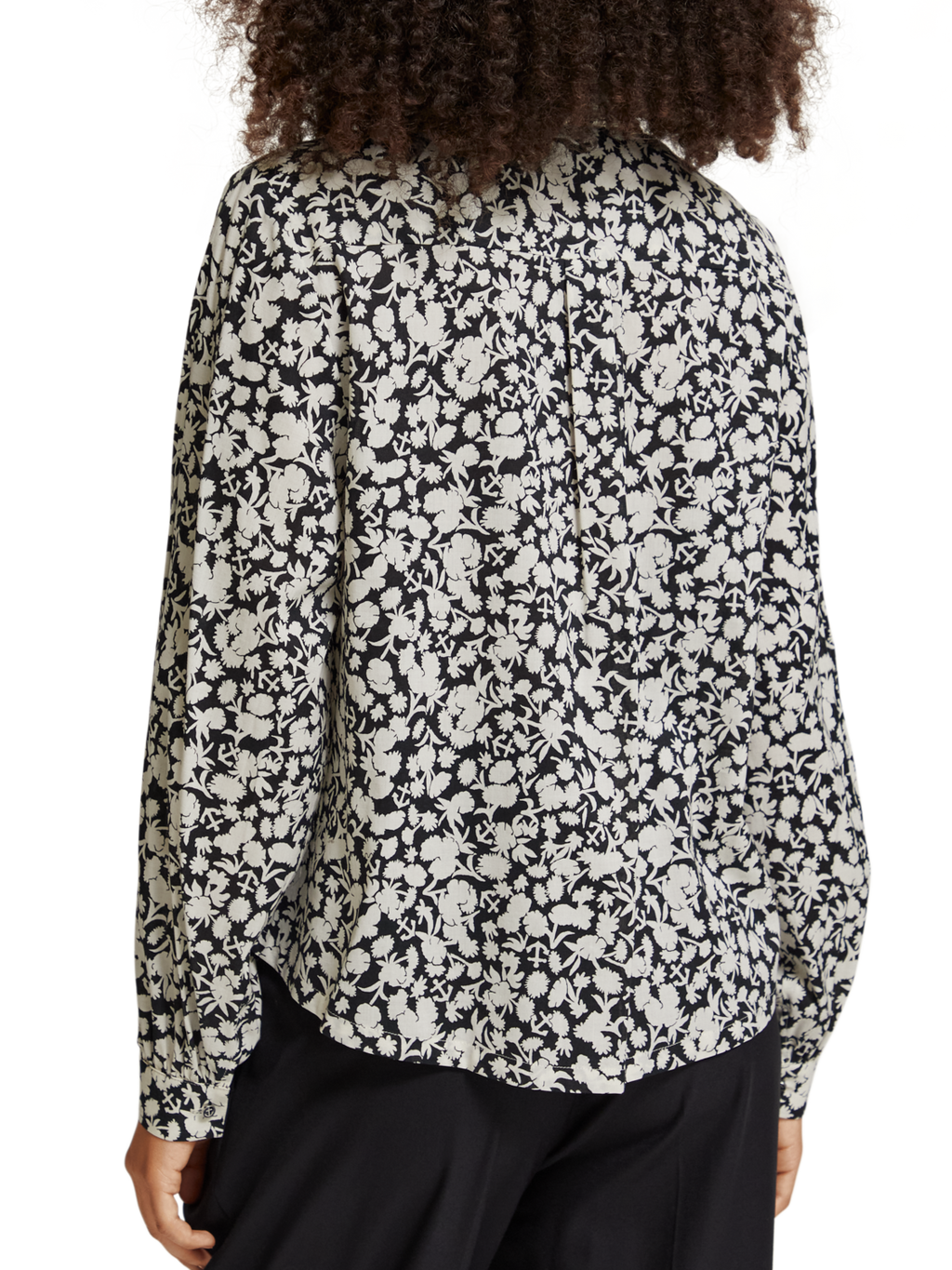 ALL OVER PRINTED BALLOON SLEEVE SHIRT