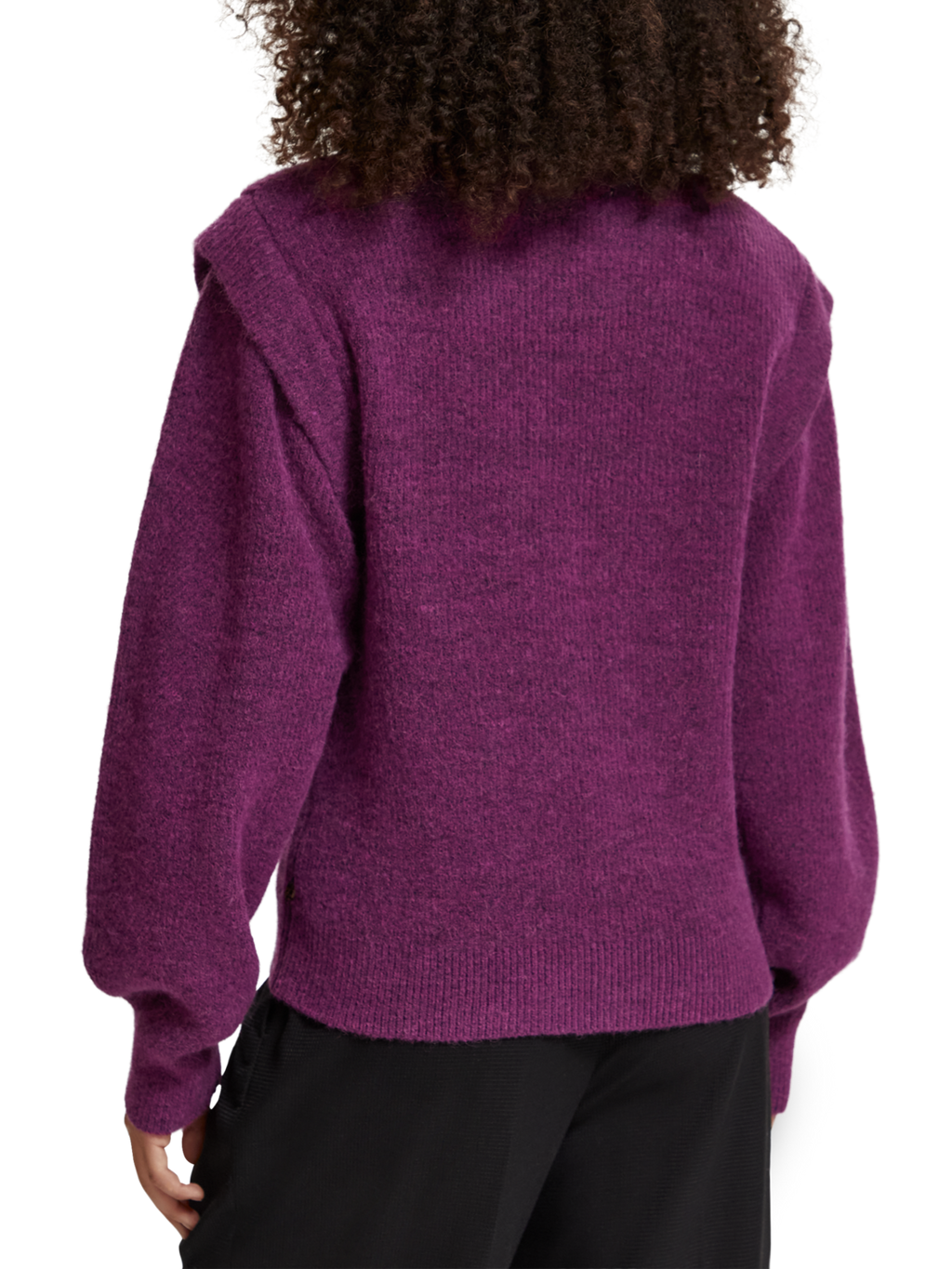 SHOULDER DETAIL CREW NECK PULLOVER