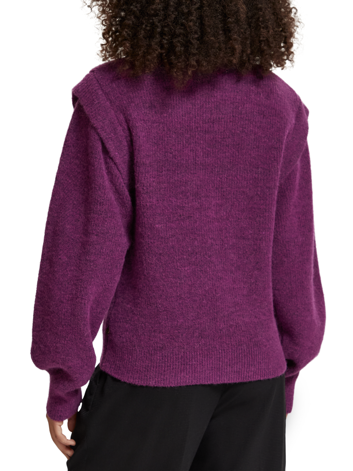 SHOULDER DETAIL CREW NECK PULLOVER