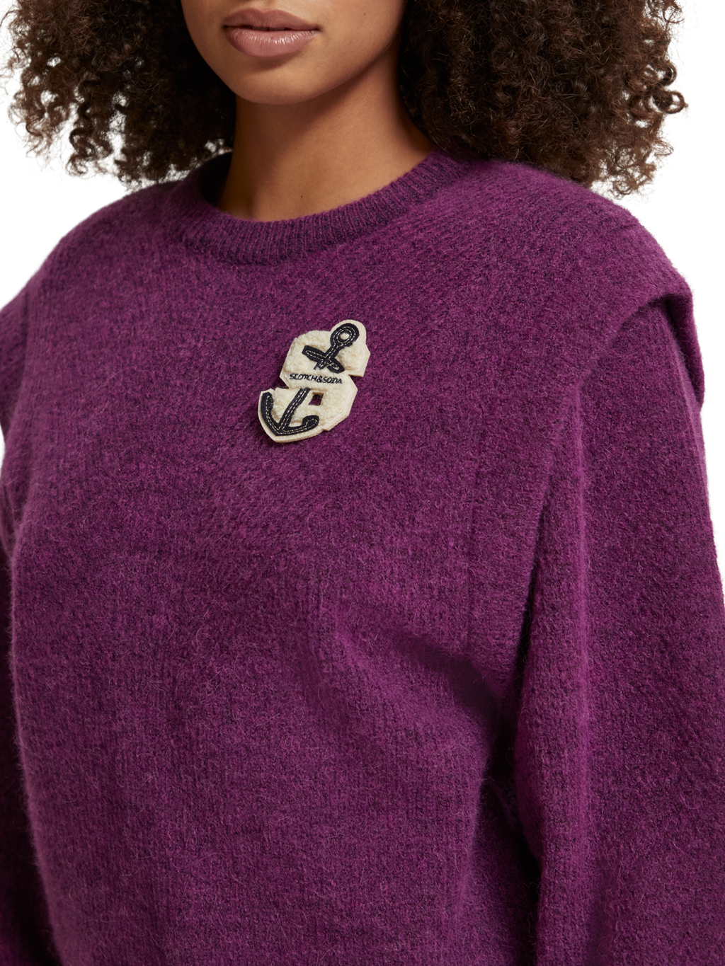 SHOULDER DETAIL CREW NECK PULLOVER
