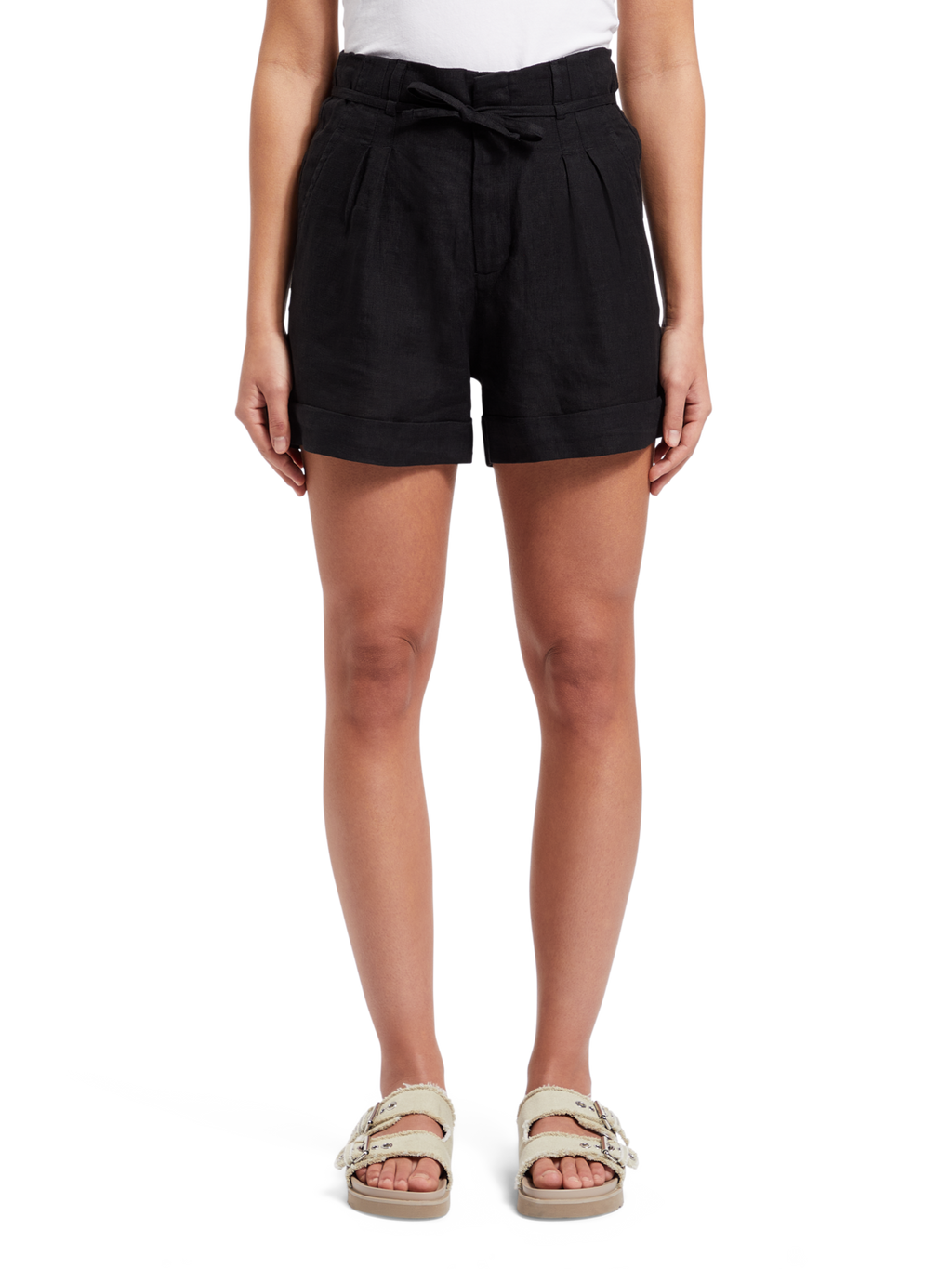 HIGH-RISE LINEN SHORT