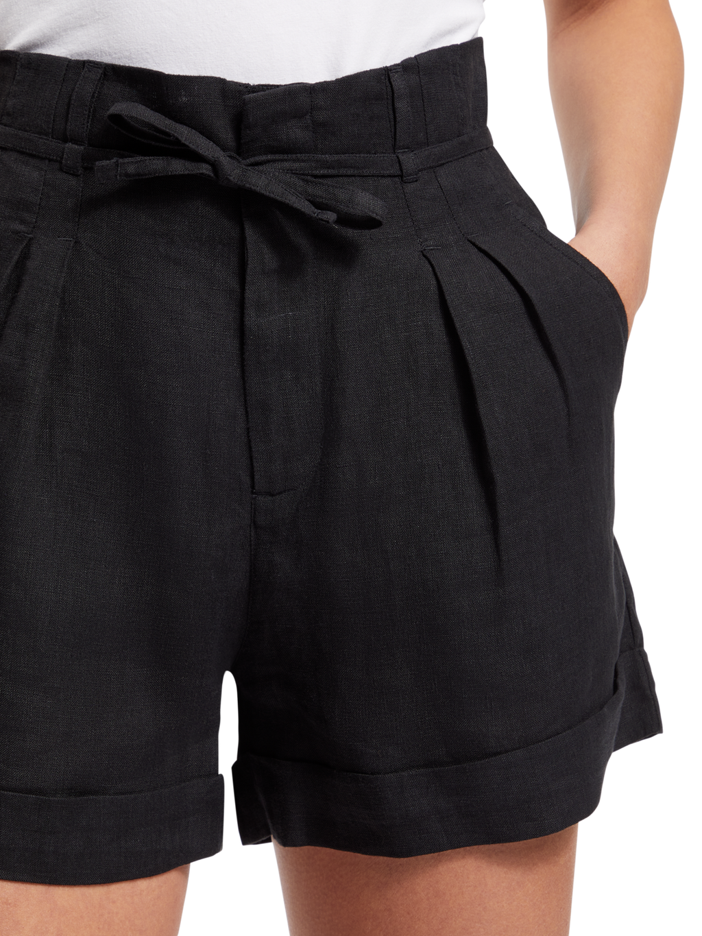 HIGH-RISE LINEN SHORT