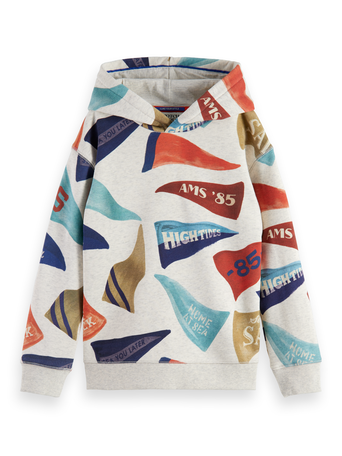 RELAXED-FIT ALL-OVER PRINTED HOODIE