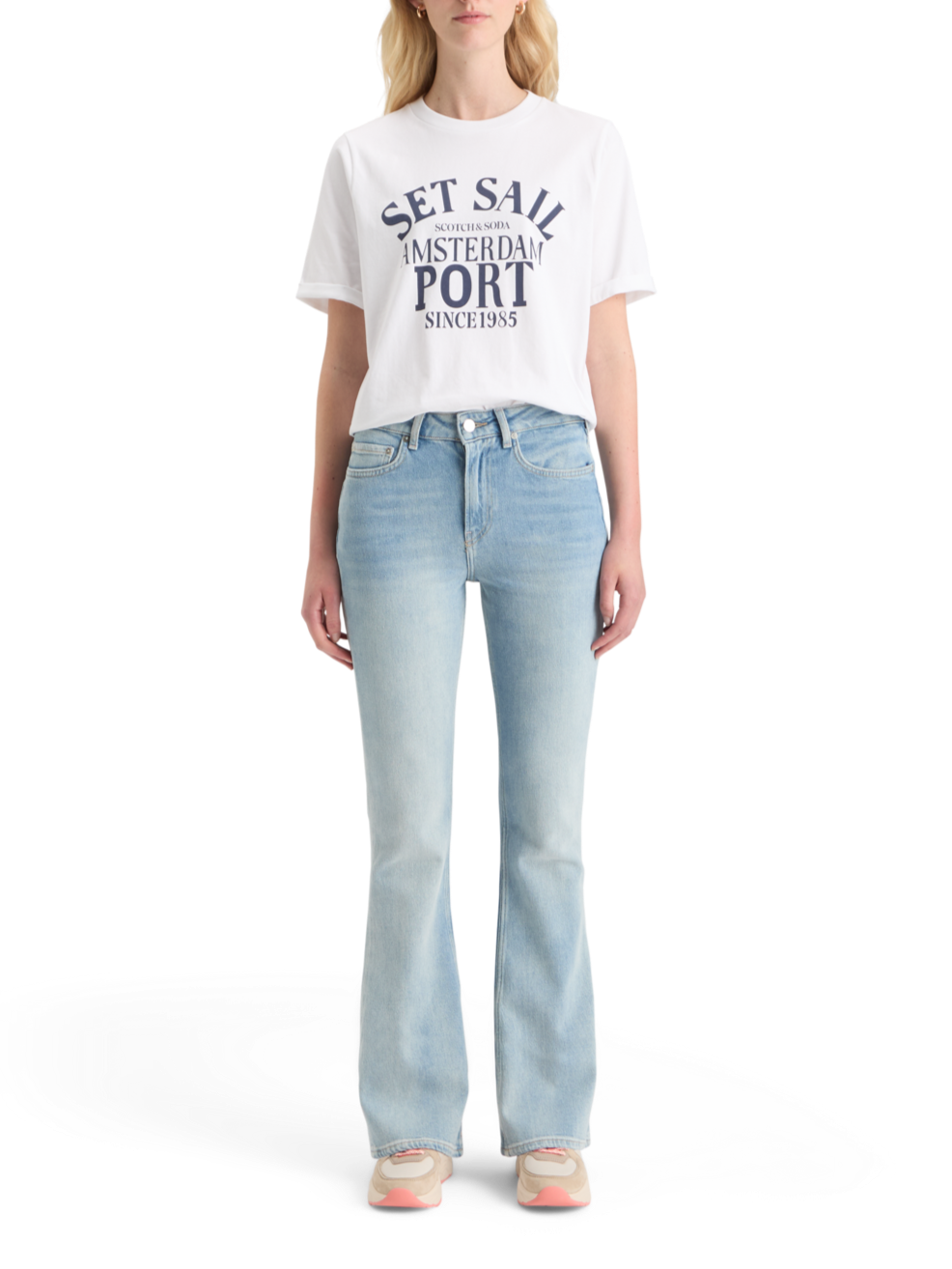 THE CHARM HIGH RISE CLASSIC FLARED JEANS - ALL OR NOTHING