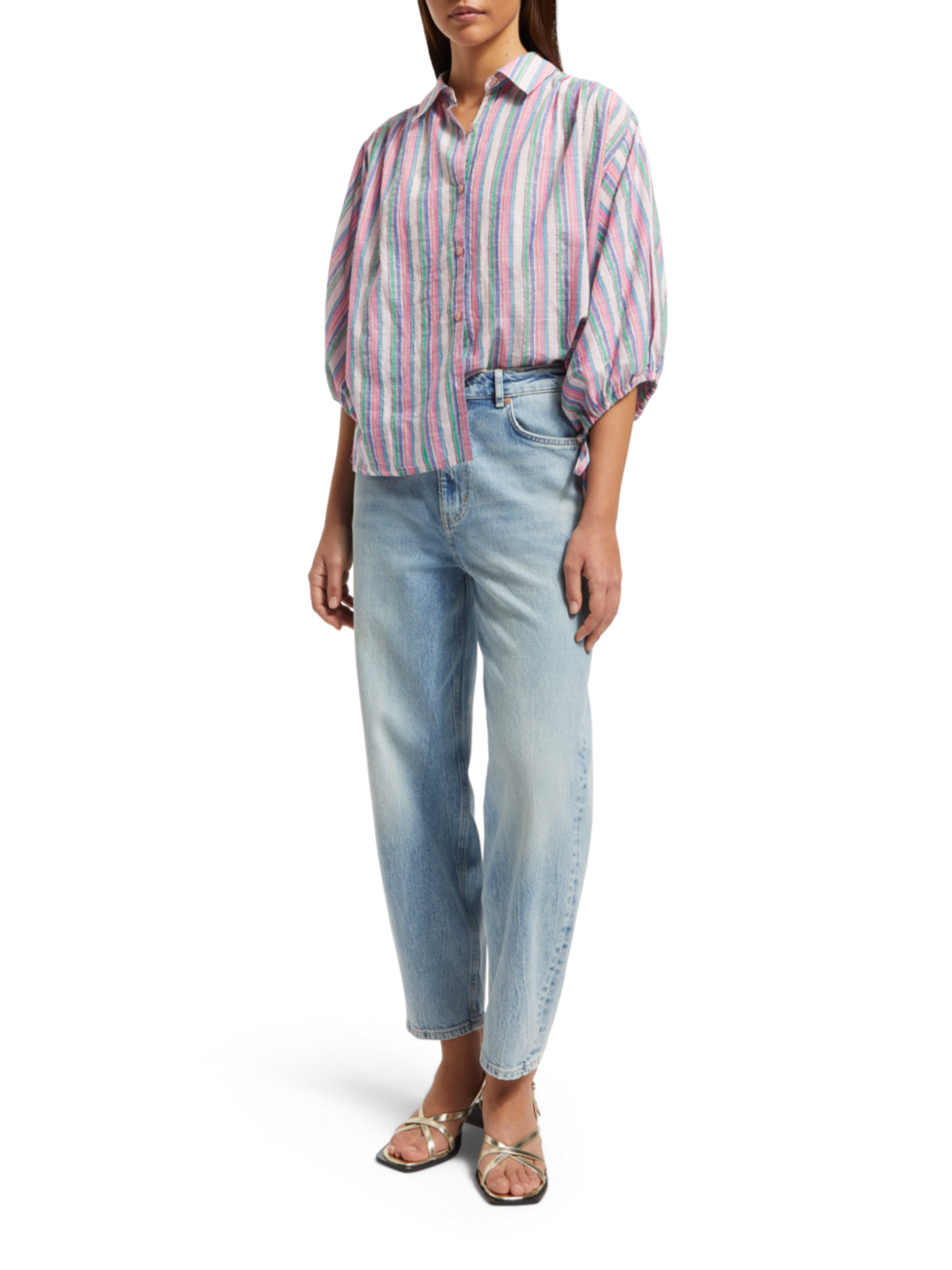 THE TIDE HIGH RISE BALLOON FIT JEANS - UNDERWATER