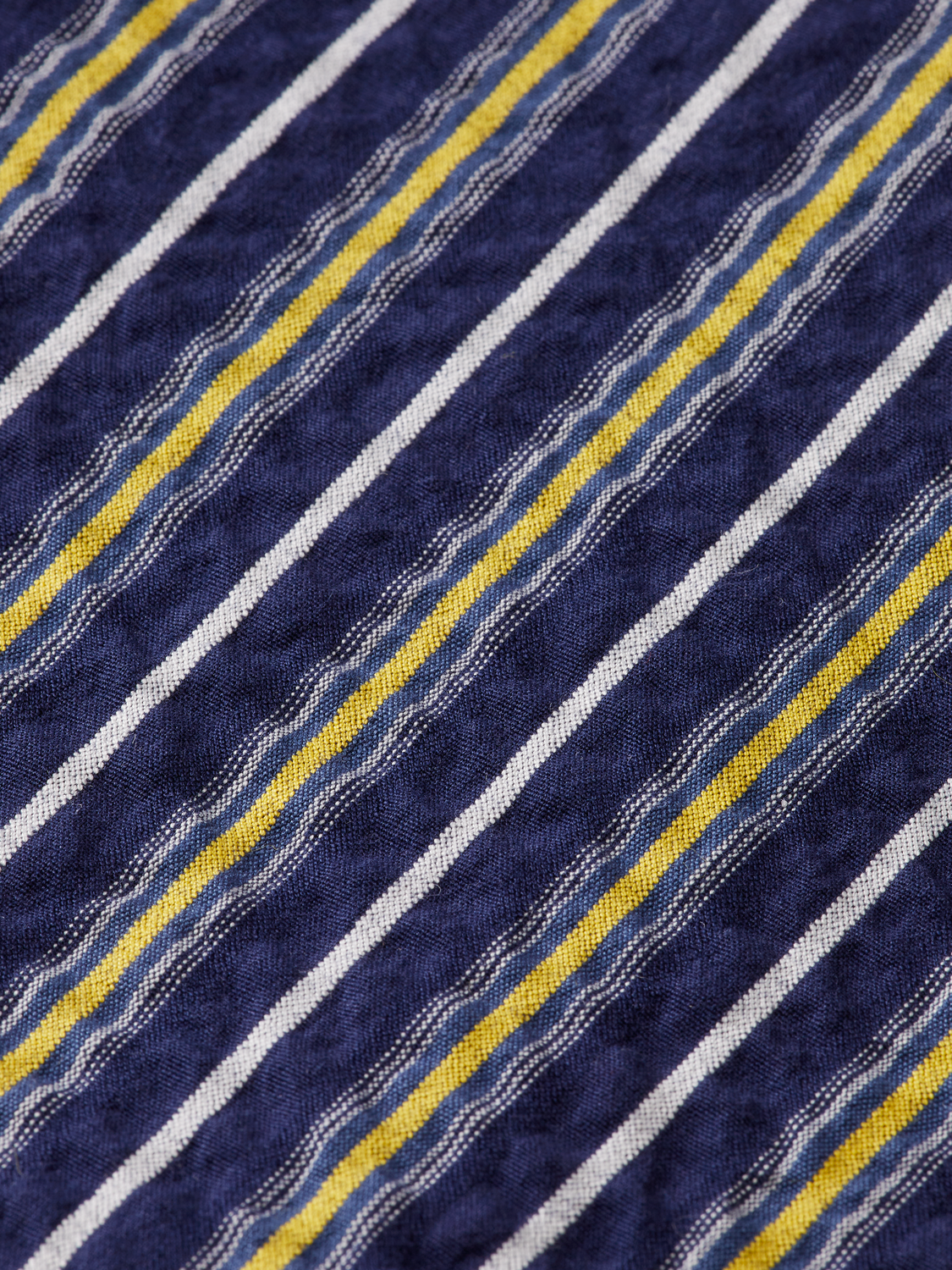 STRIPED COTTON-BLEND SEERSUCKER BLOUSON