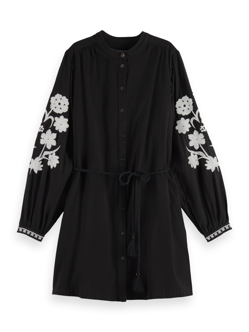 MINI DRESS WITH SLEEVE EMBROIDERY