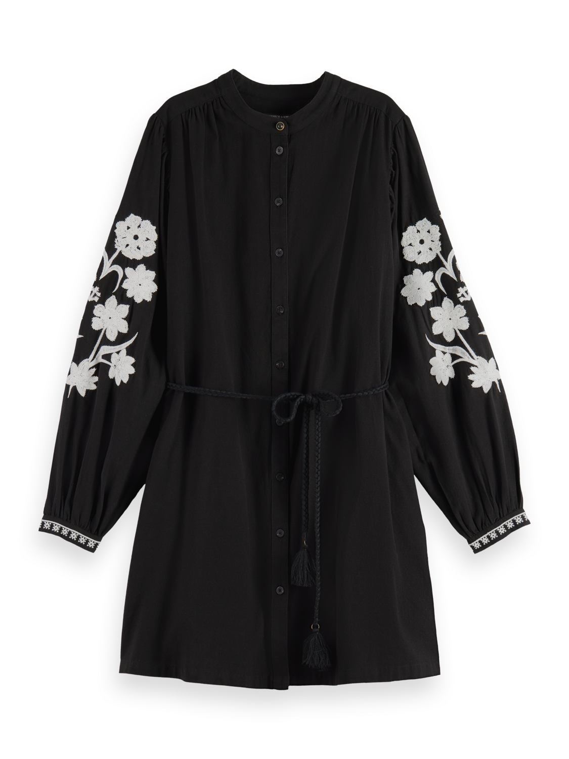 MINI DRESS WITH SLEEVE EMBROIDERY
