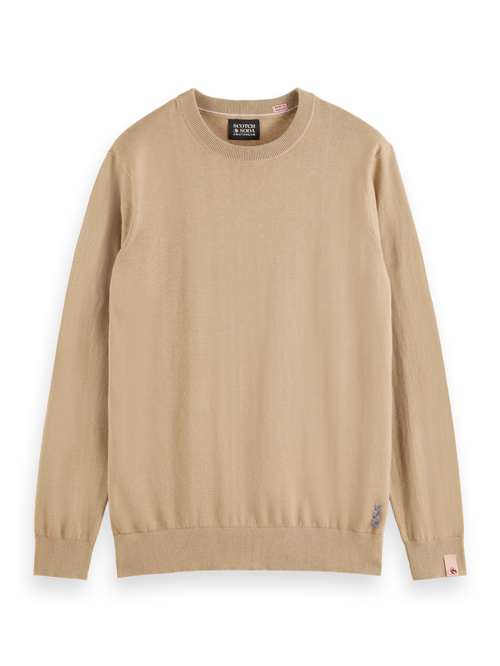 LINEN BLEND CREWNECK PULLOVER