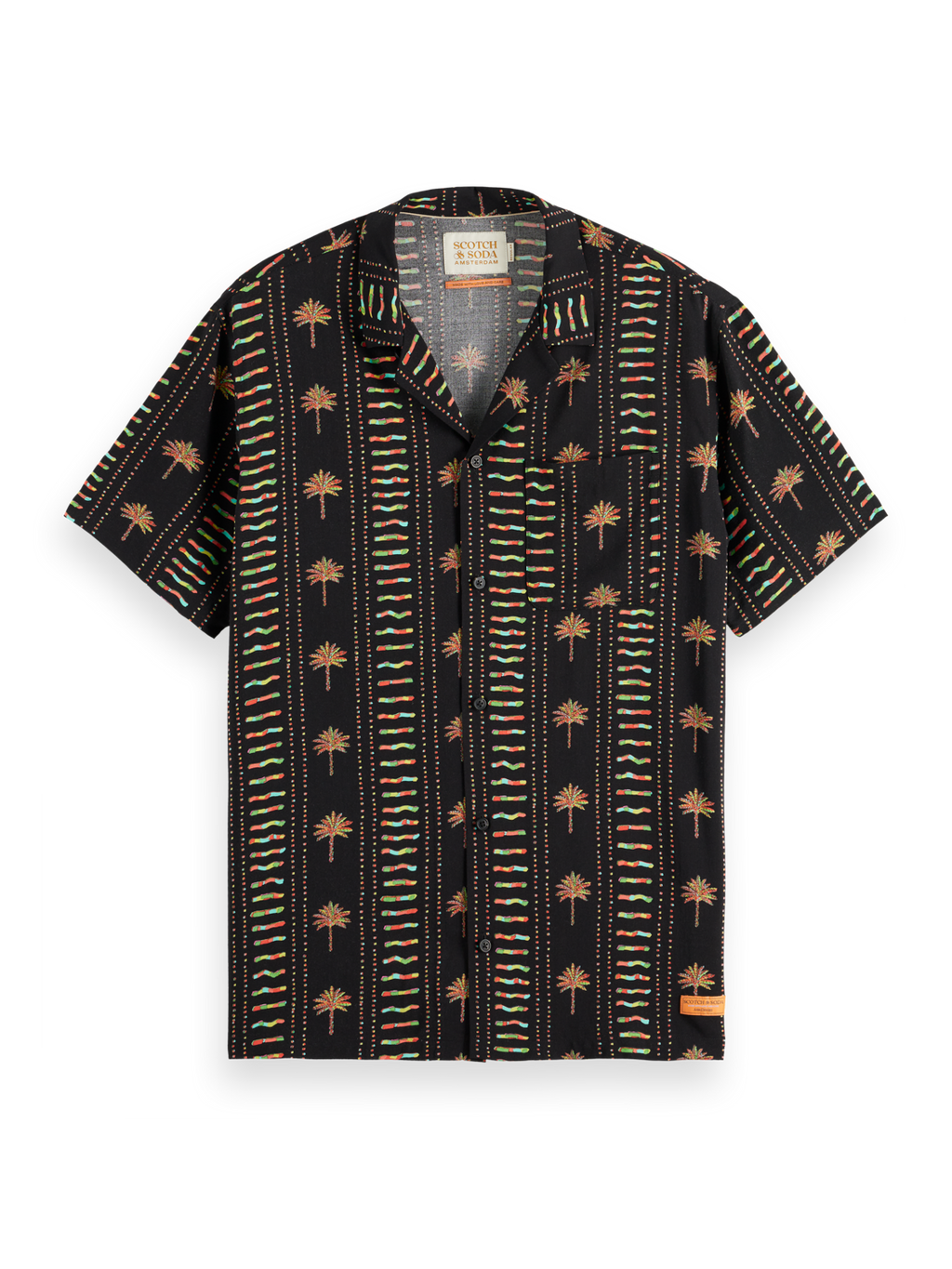 ALLOVER PRINTED VISCOSE SHORT SLEEVE SHIRT