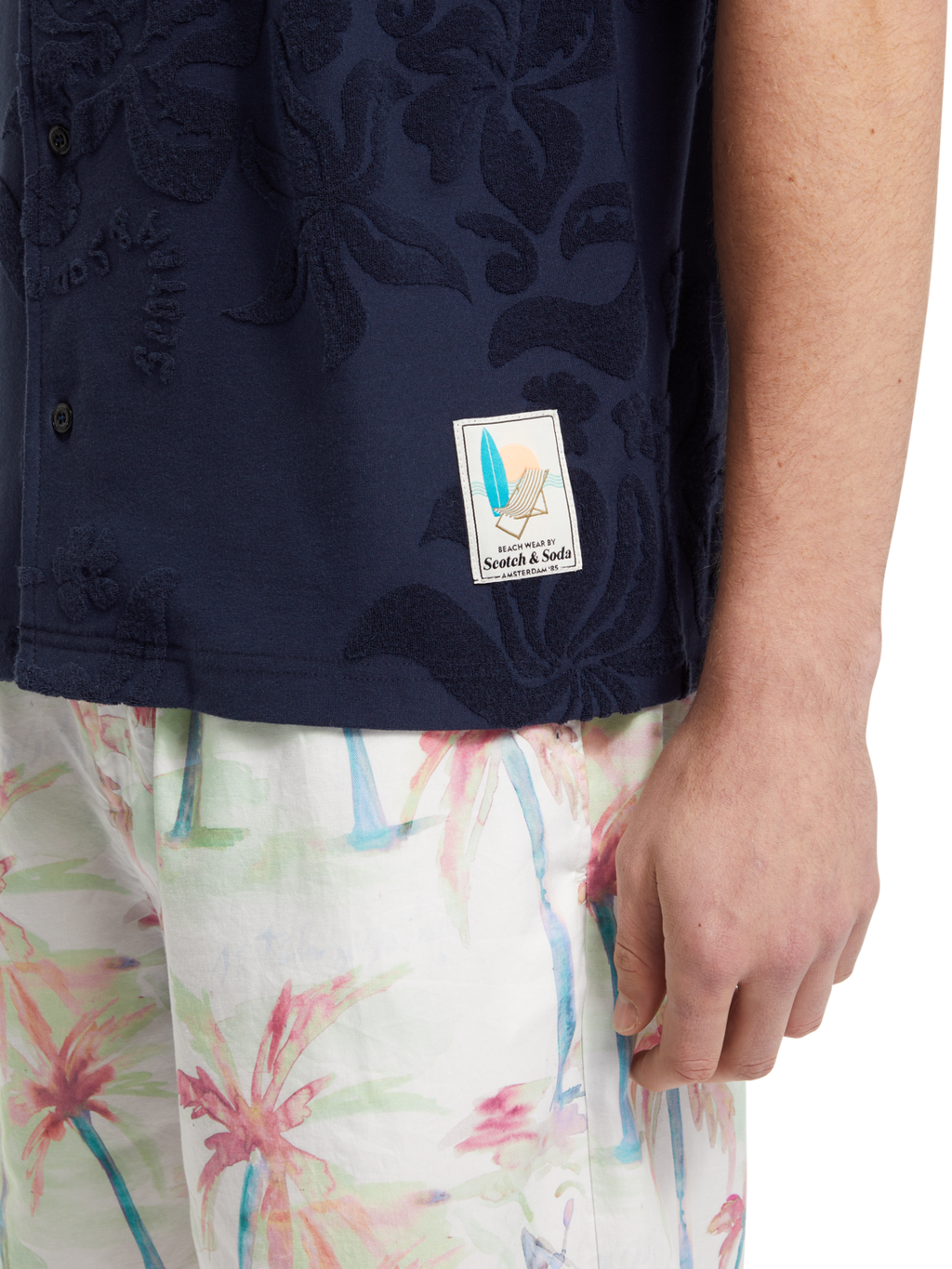 TERRY JACQUARD SHORT SLEEVE SHIRT