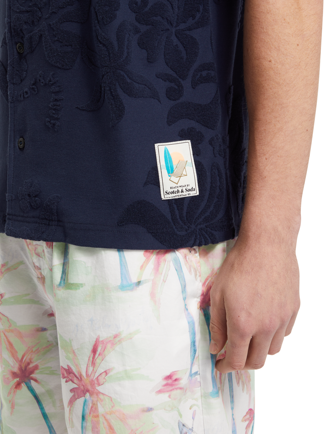 TERRY JACQUARD SHORT SLEEVE SHIRT