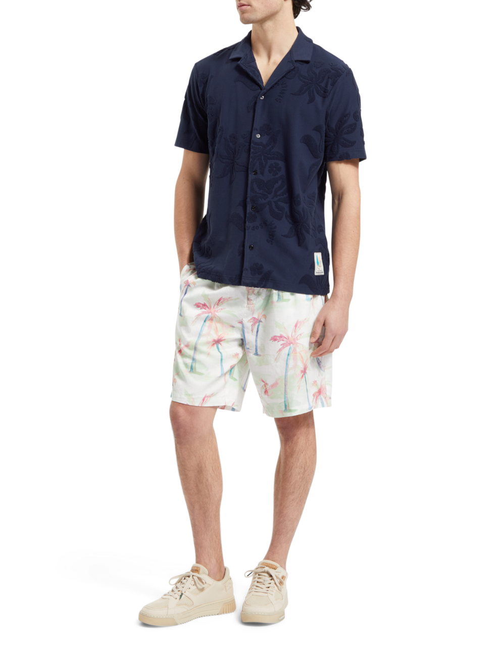 TERRY JACQUARD SHORT SLEEVE SHIRT