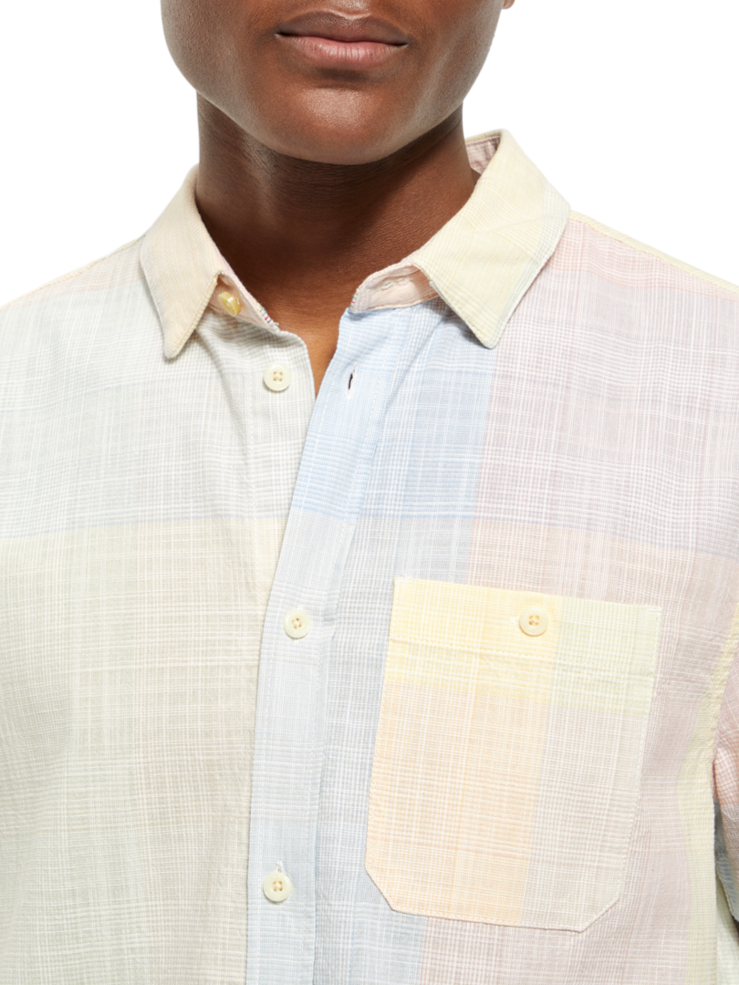 STRUCTURED CHECKED SHORT SLEEVE SHIRT