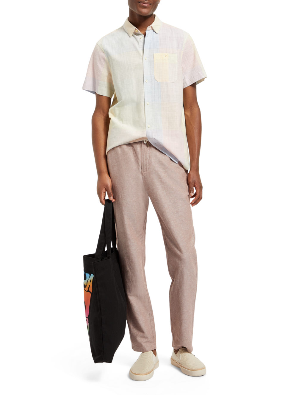 STRUCTURED CHECKED SHORT SLEEVE SHIRT