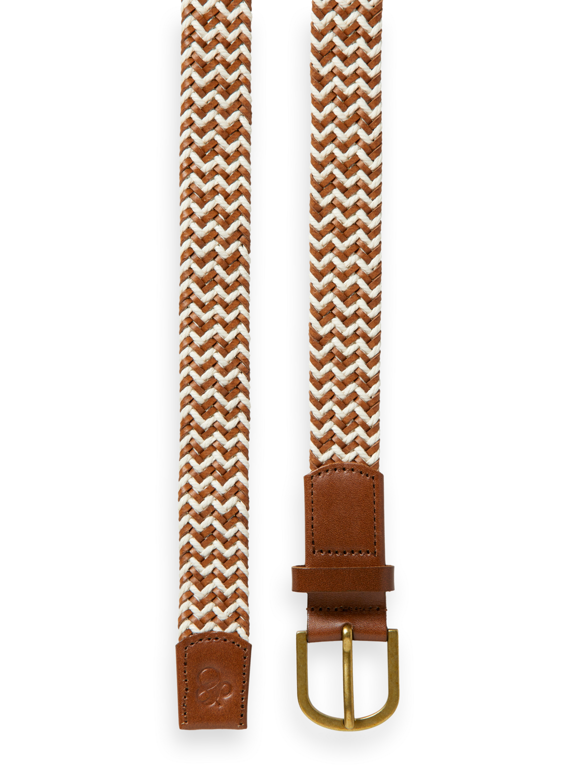 BRAIDED LEATHER AND CORD BELT