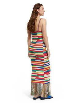 MULTICOLOURED INTARSIA KNITTED DRESS