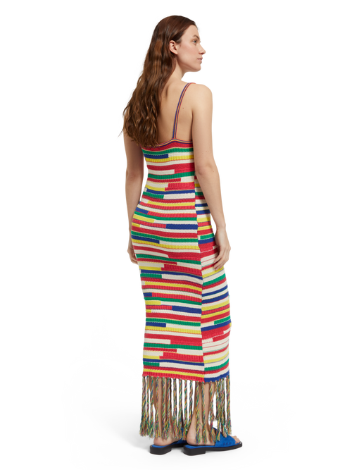 MULTICOLOURED INTARSIA KNITTED DRESS