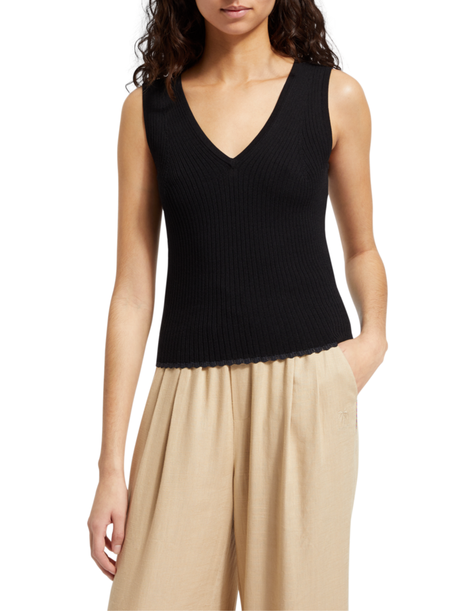 TIE BACK KNITTED TANK