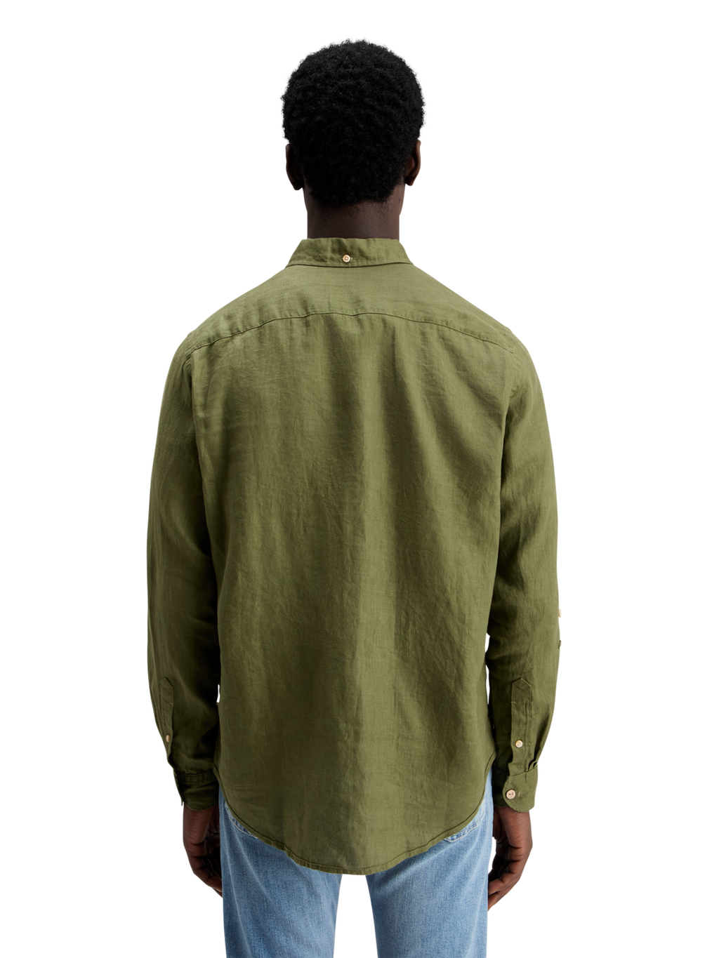 LINEN SHIRT WITH ROLL-UP