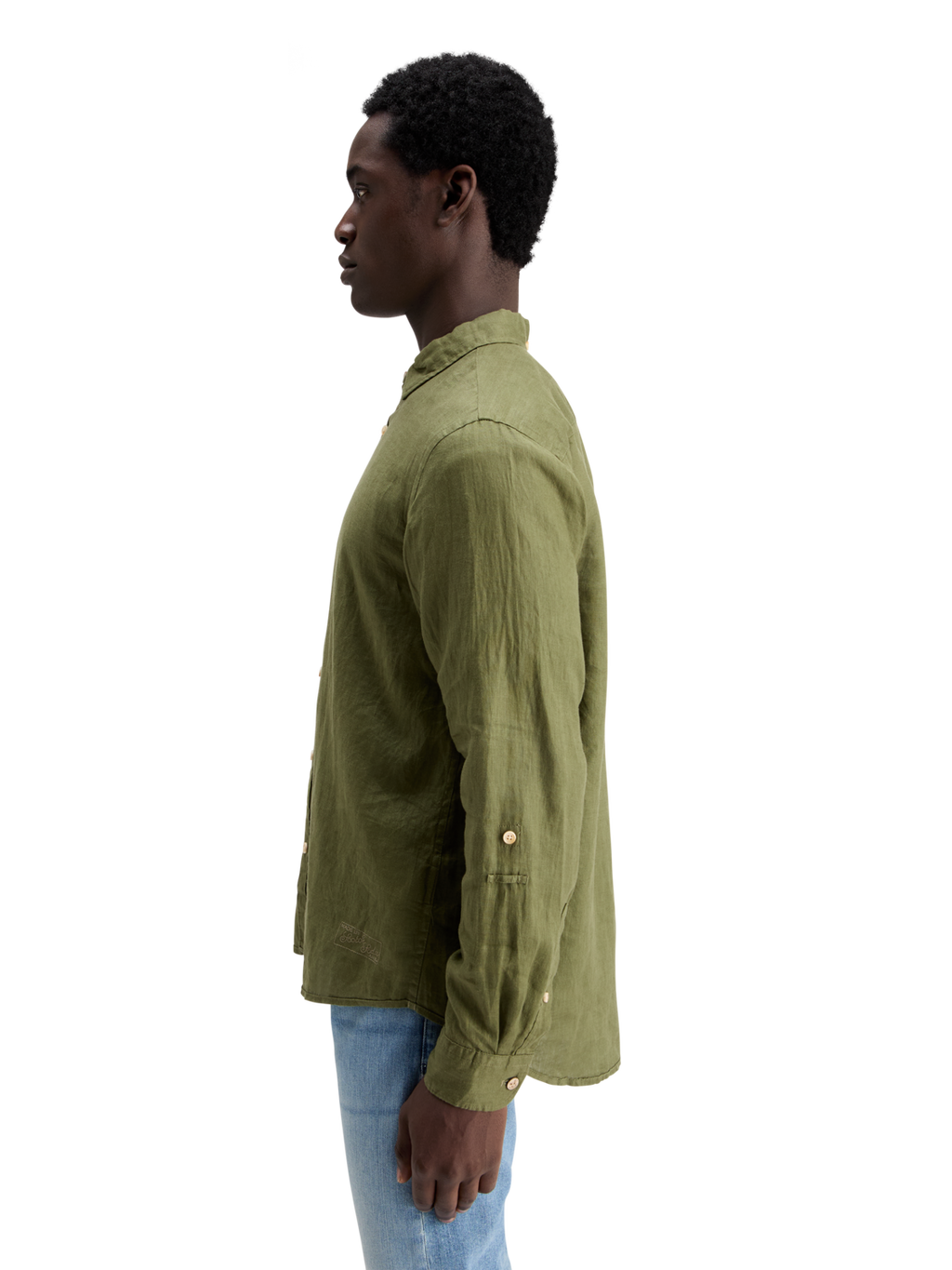LINEN SHIRT WITH ROLL-UP