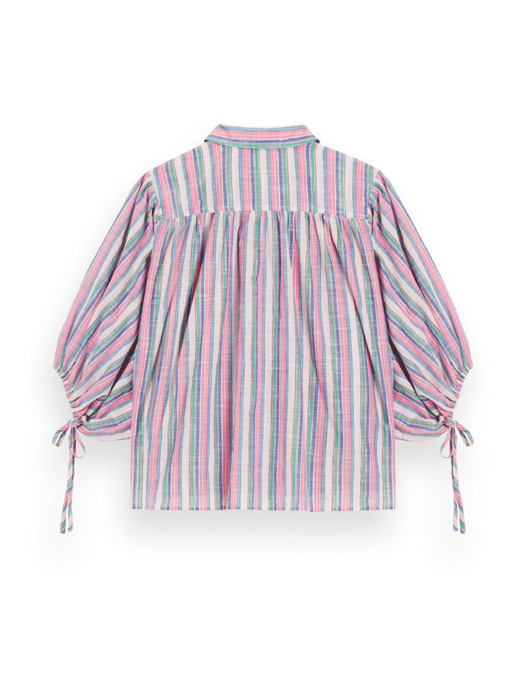 STRIPED BALLOON SLEEVE SHIRT