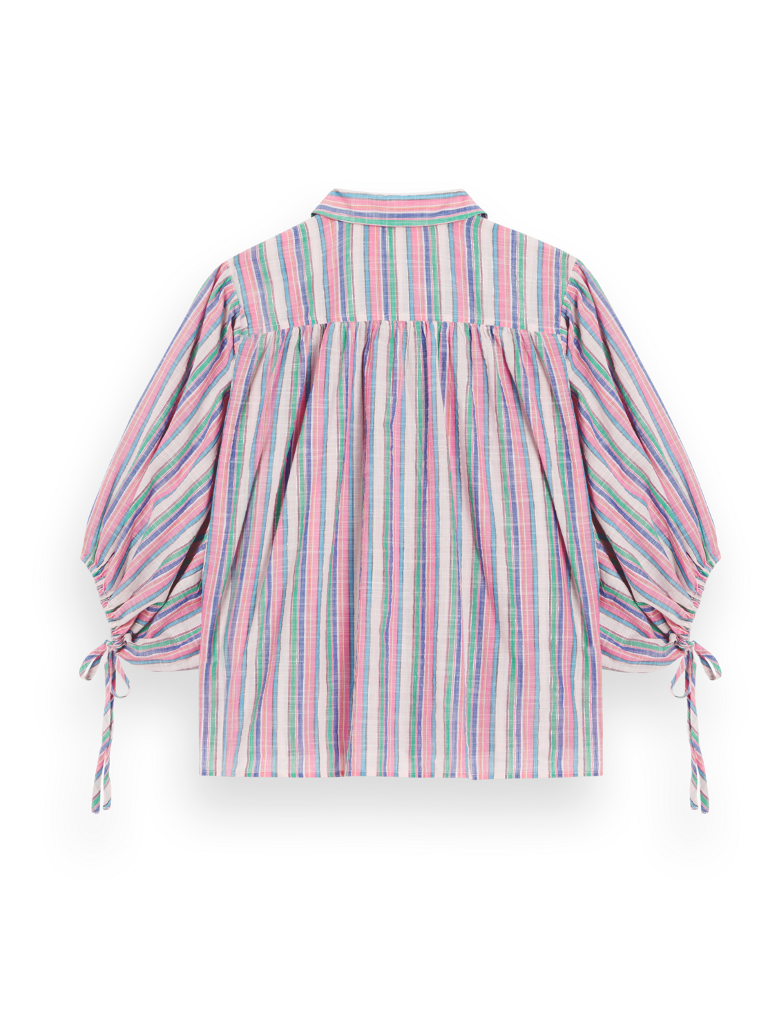 STRIPED BALLOON SLEEVE SHIRT