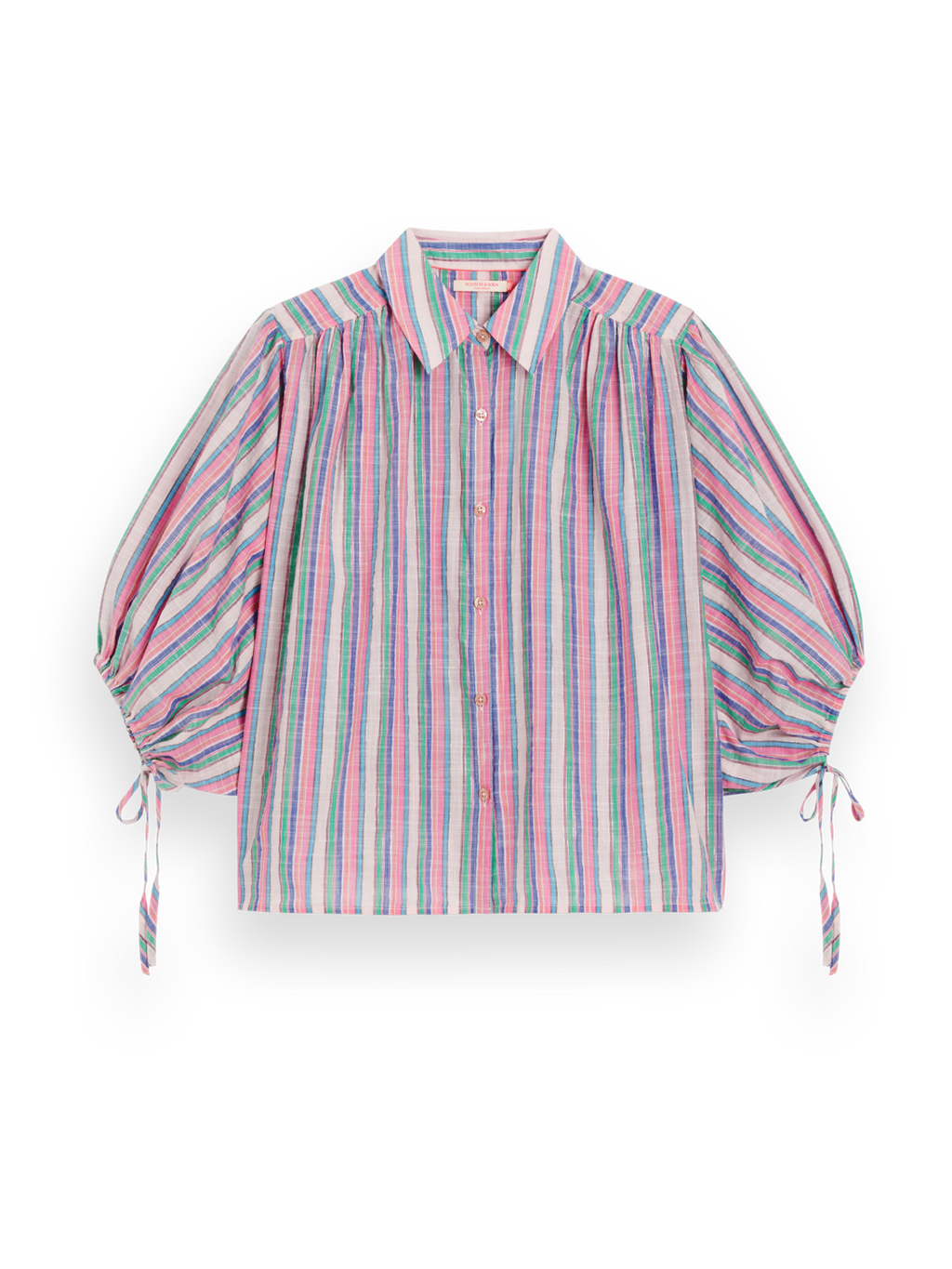 STRIPED BALLOON SLEEVE SHIRT