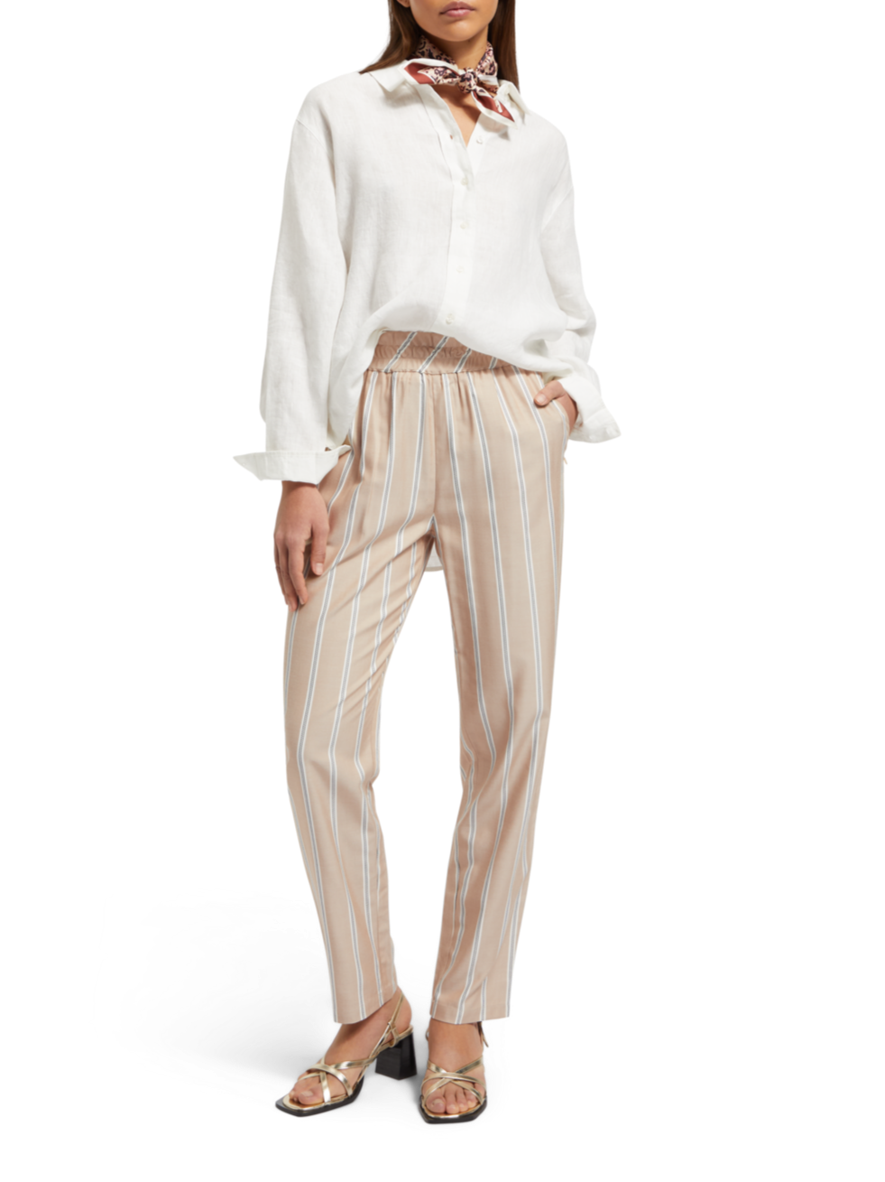 MAIA ROPE STRIPE JACQUARD PANT