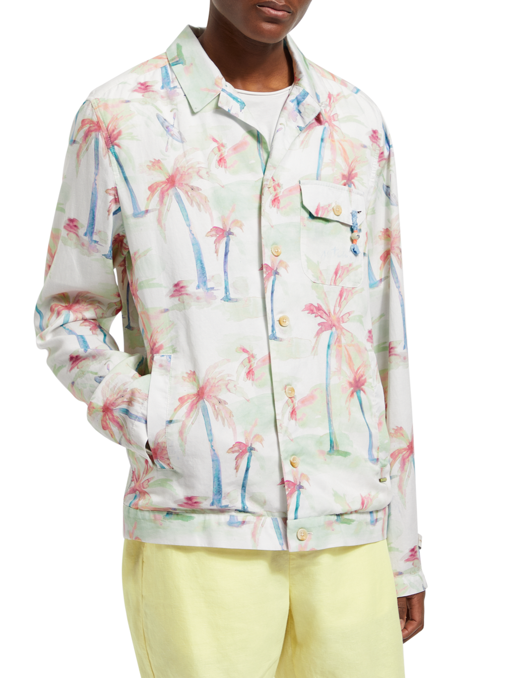 PRINTED TENCEL-HEMP BLOUSON