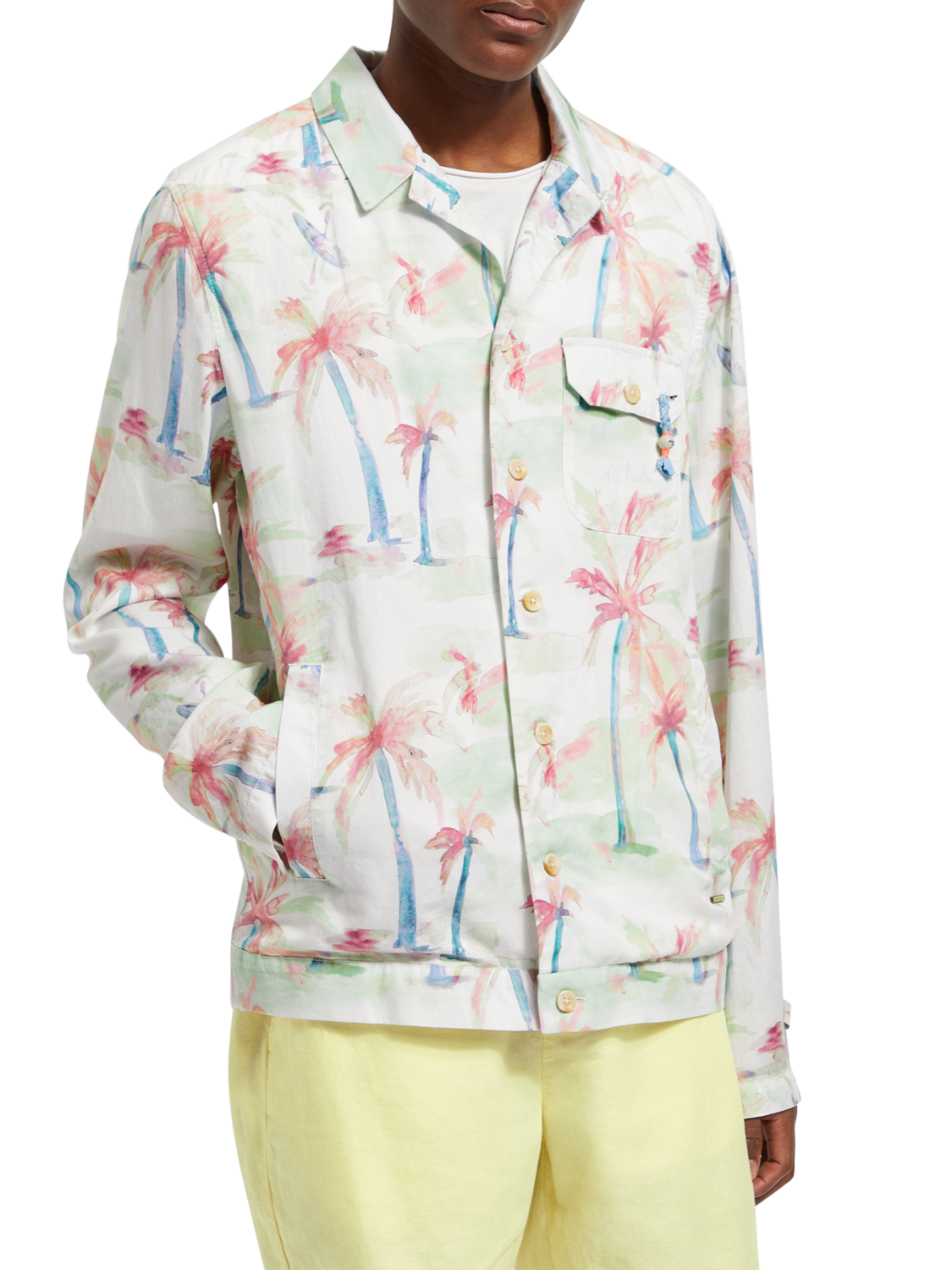 PRINTED TENCEL-HEMP BLOUSON