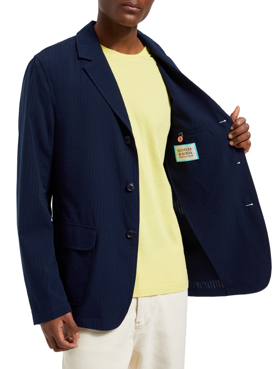 UNCONSTRUCTED SEERSUCKER BLAZER