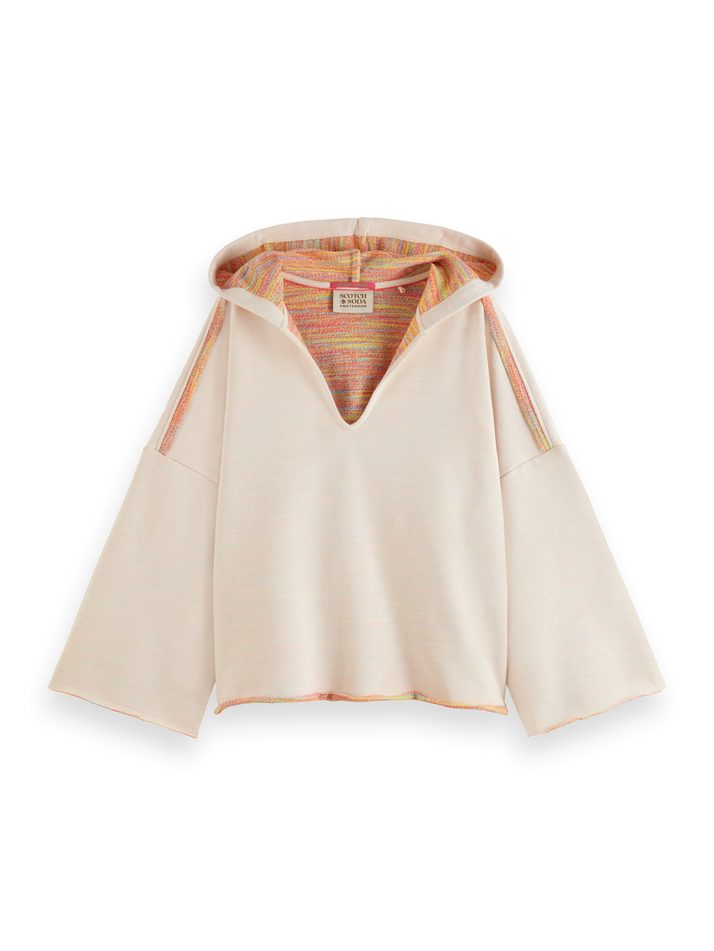 SLOUCHY FIT SHOULDER DETAIL HOODIE