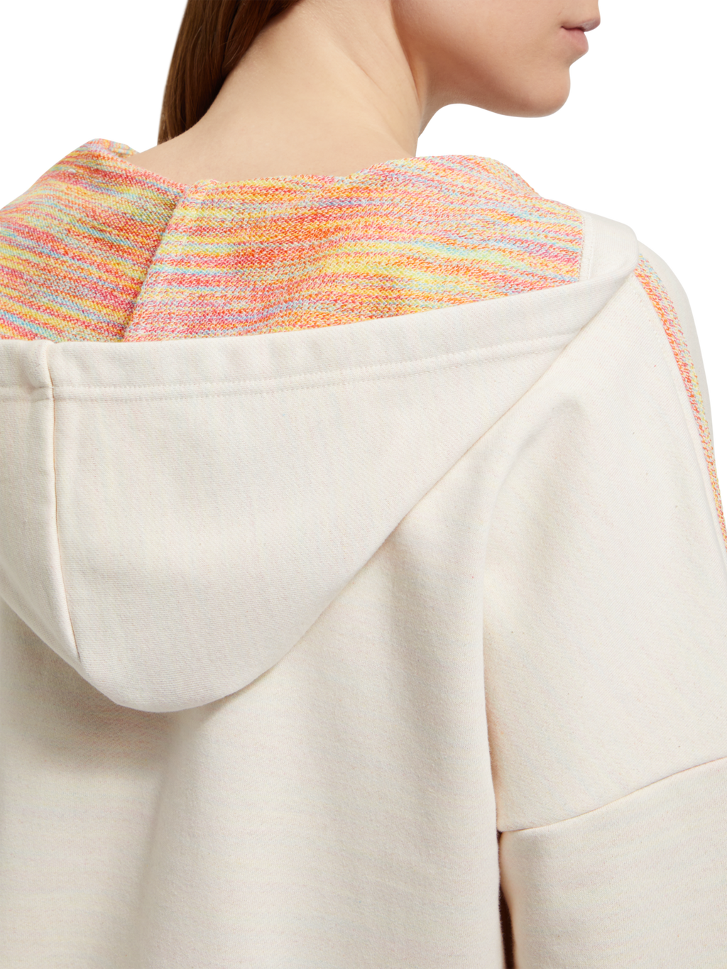 SLOUCHY FIT SHOULDER DETAIL HOODIE