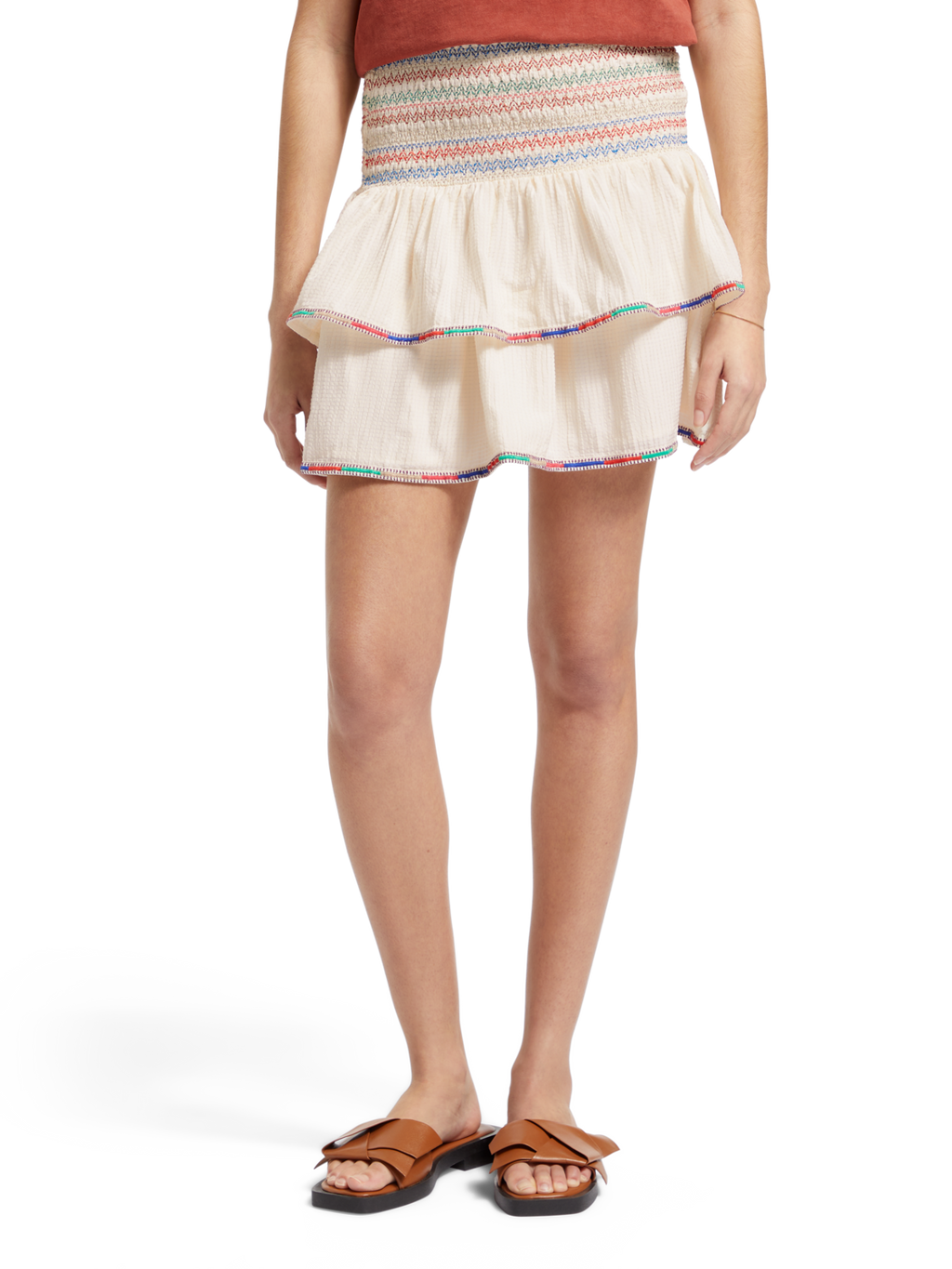 EMBROIDERED MINI SKIRT