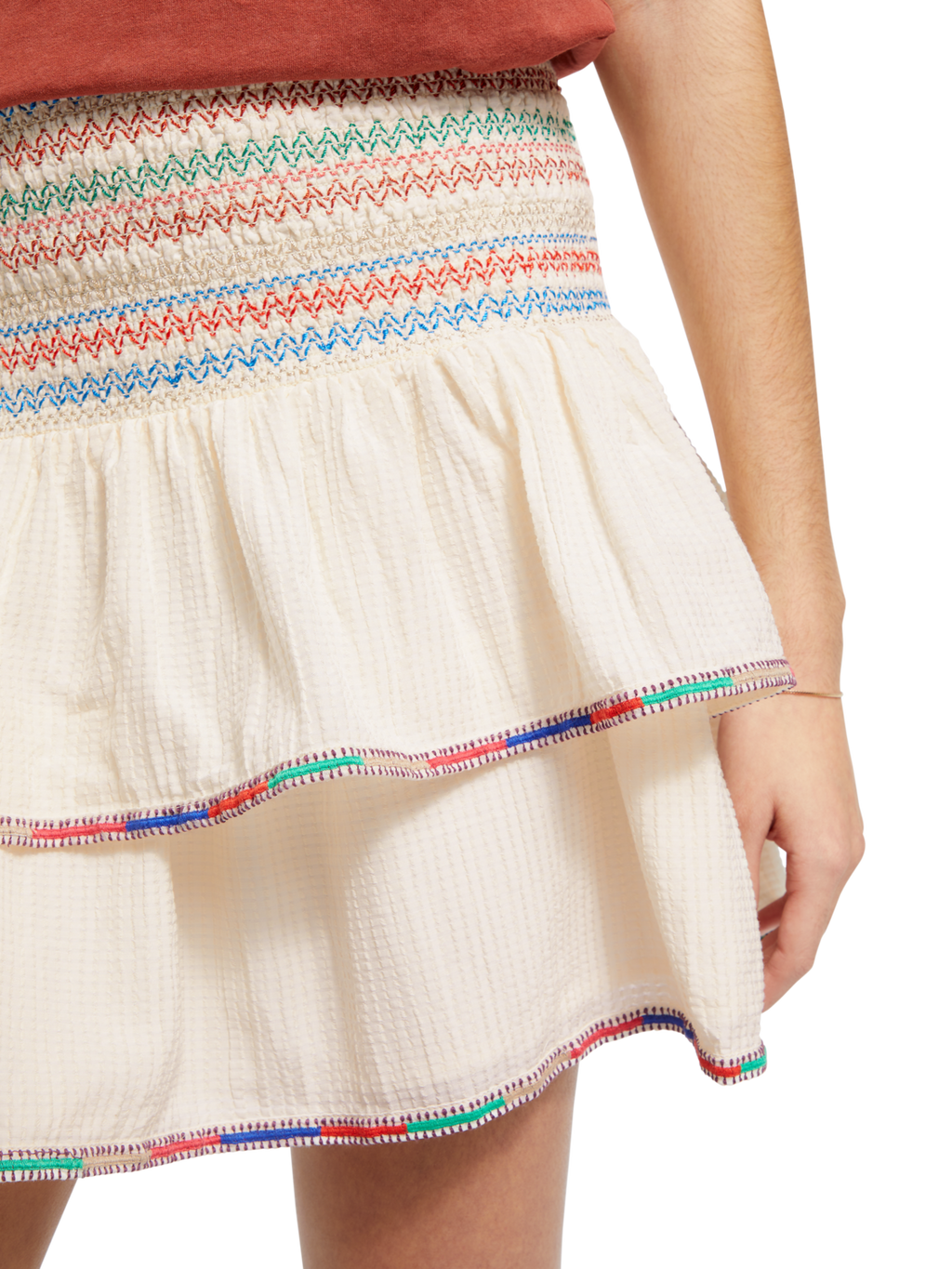 EMBROIDERED MINI SKIRT